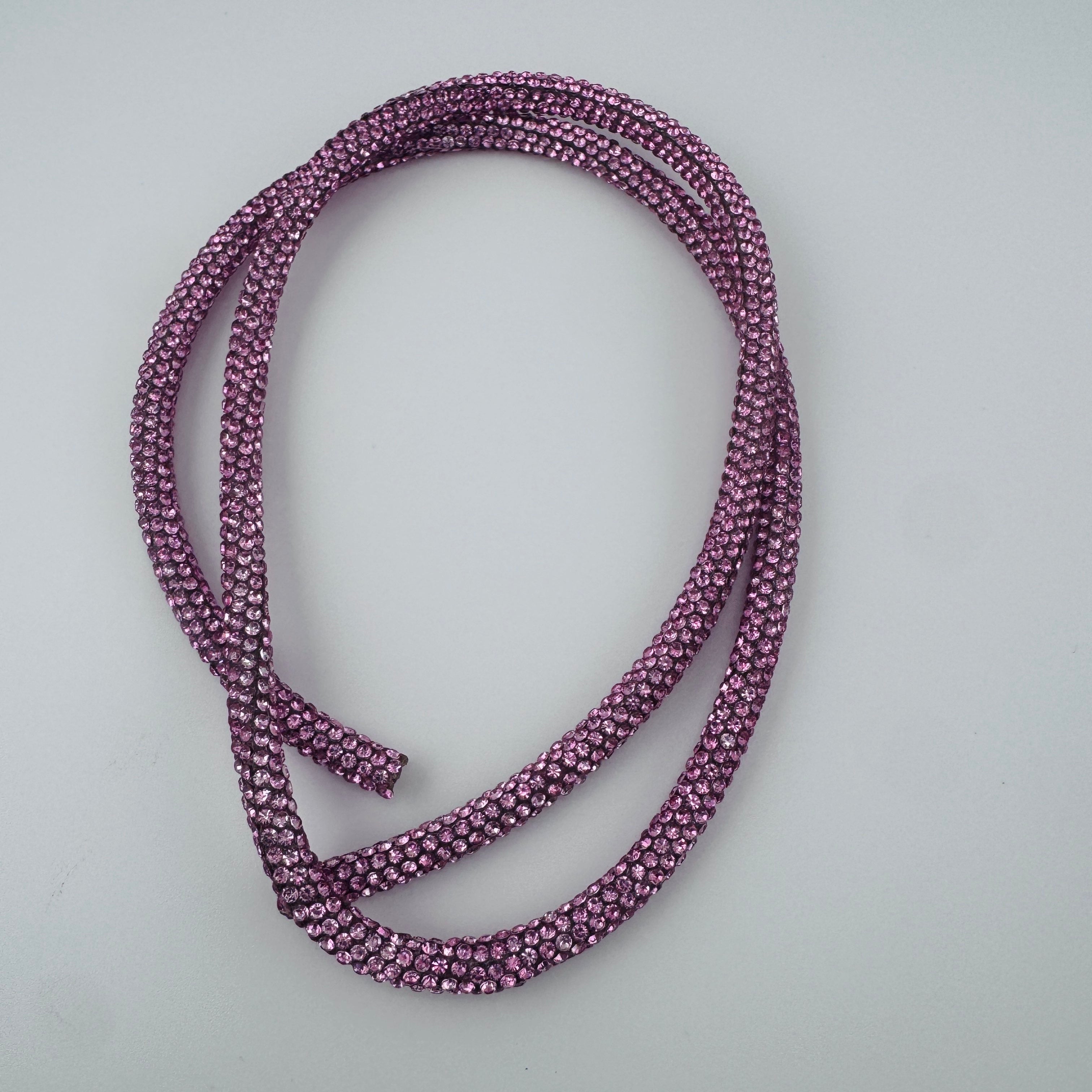 FS20504-Pink Rhinestone Tube For Making Keychain