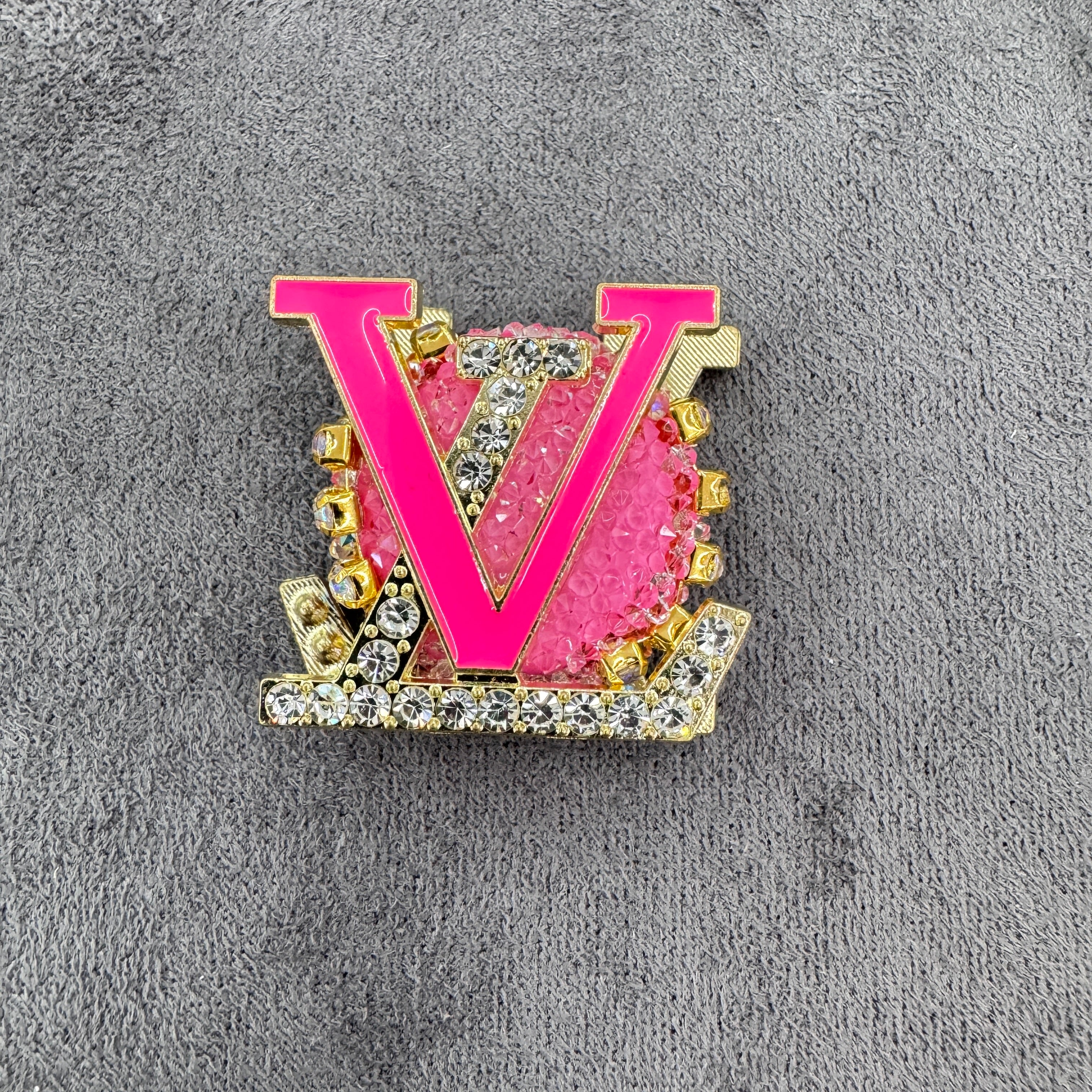 Multi‑color Gold‑Tone Letter Rhinestone Metal Sugar Beads,About 27×27mm