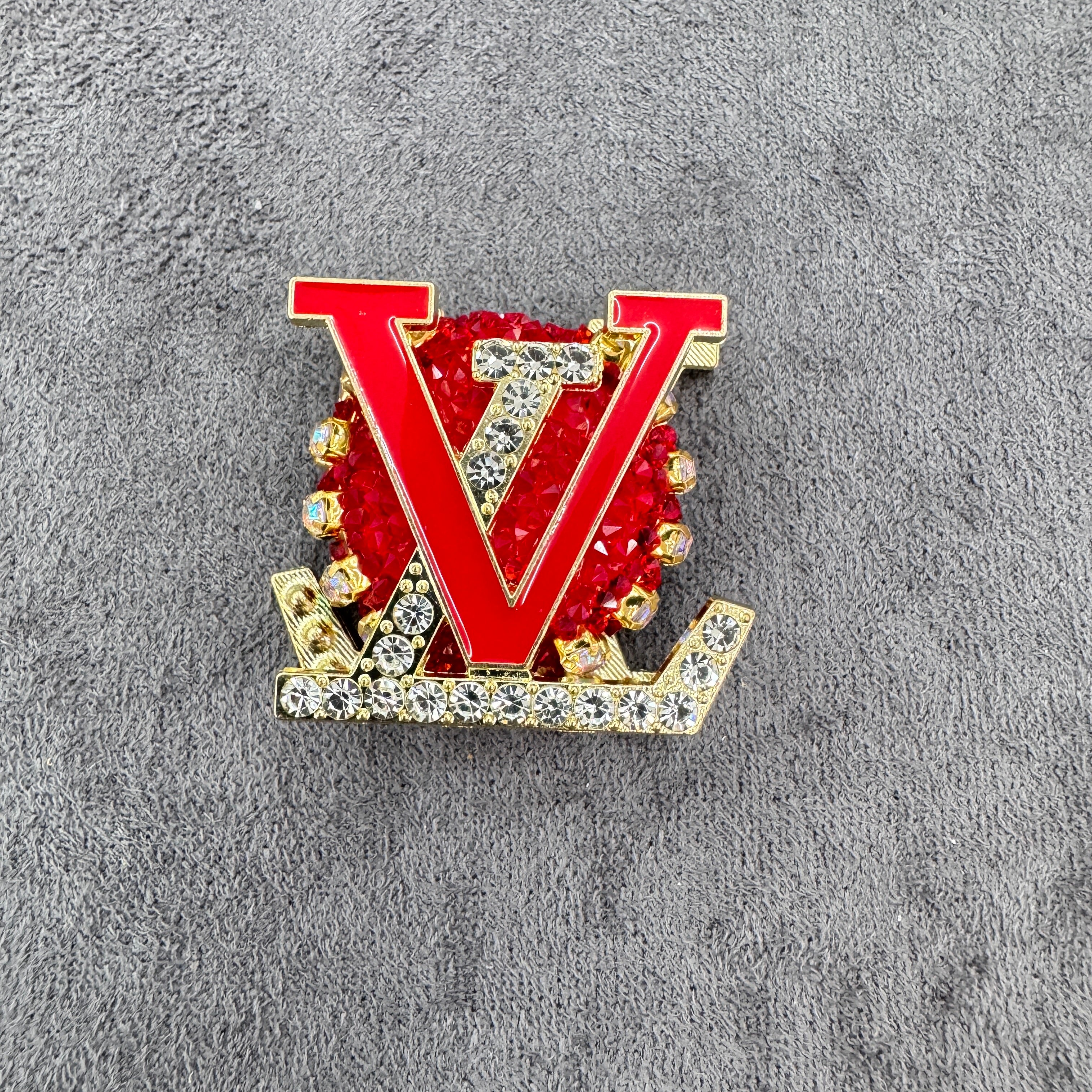 Multi‑color Gold‑Tone Letter Rhinestone Metal Sugar Beads,About 27×27mm