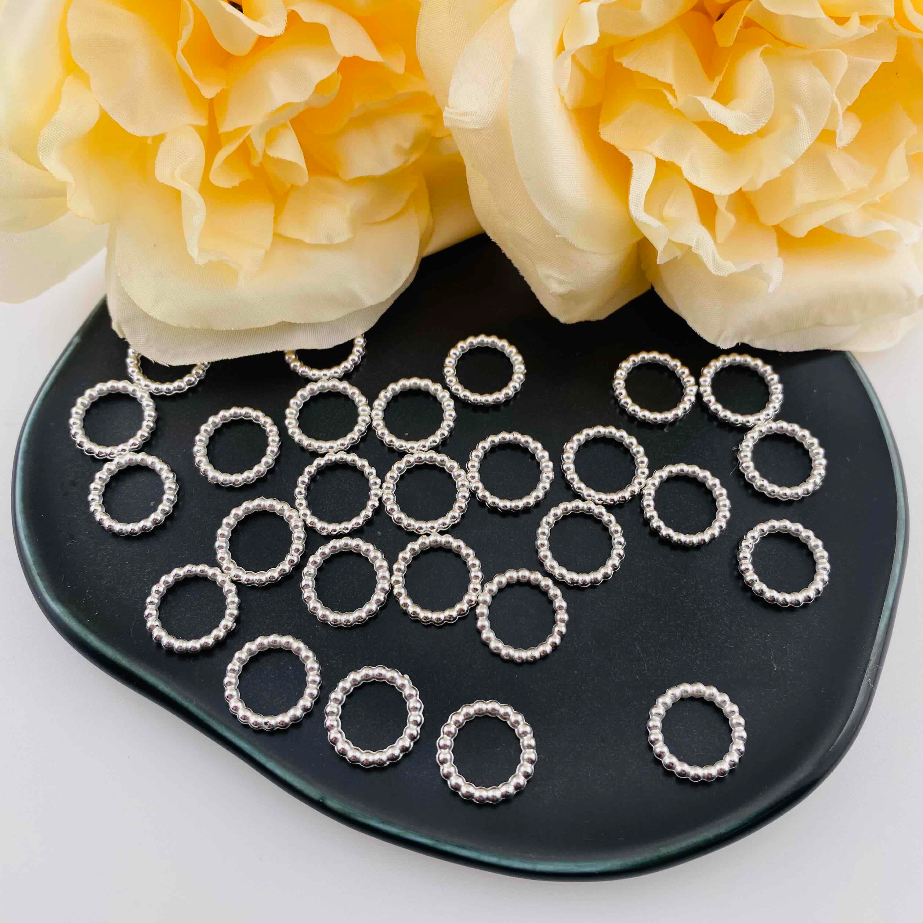 FS19924-14mm Pearl Looking Acrylic Ring