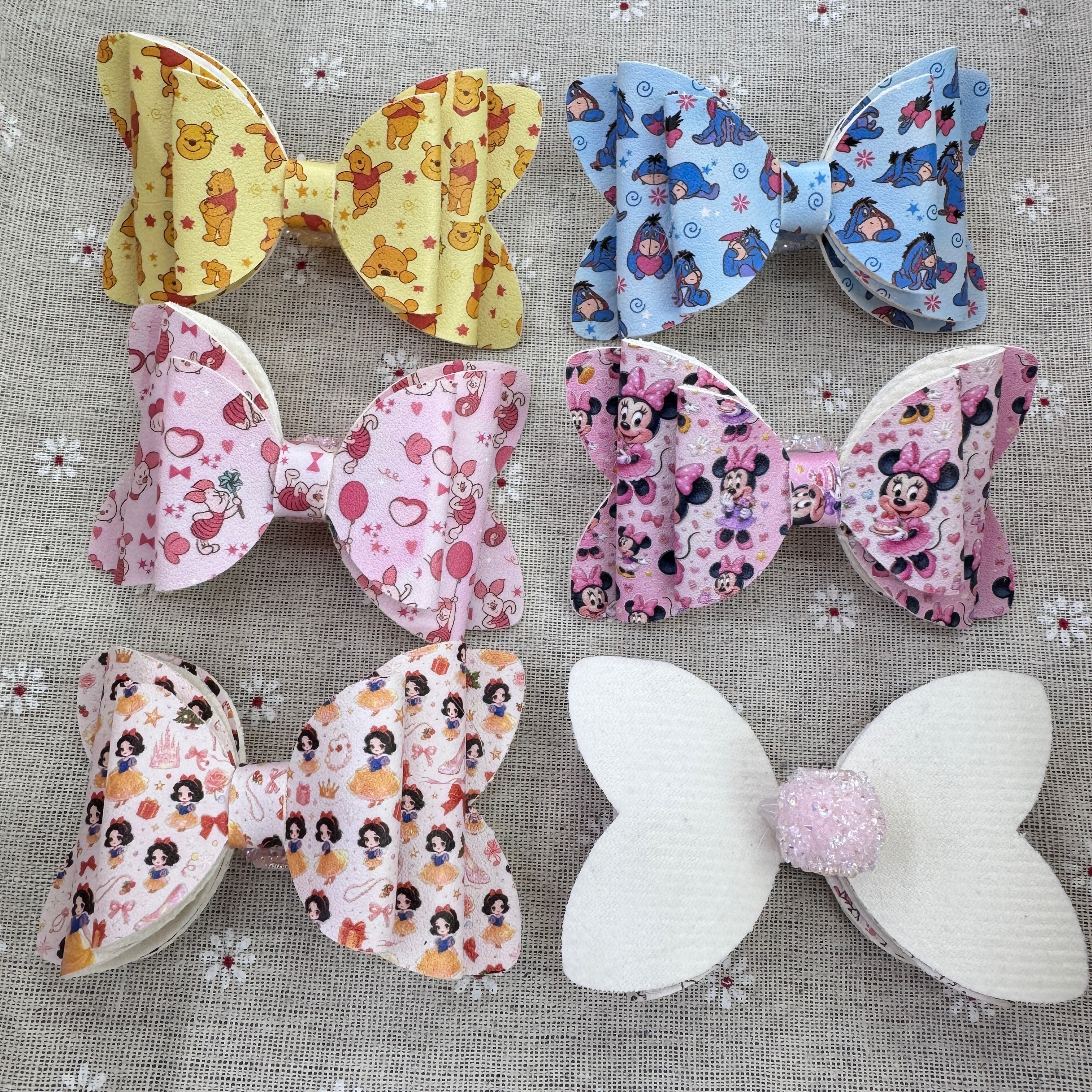 Fairy Tale Cartoon Theme Sugar Double Layer Tail Bow Beads,For Pen Toppers,Random Mix