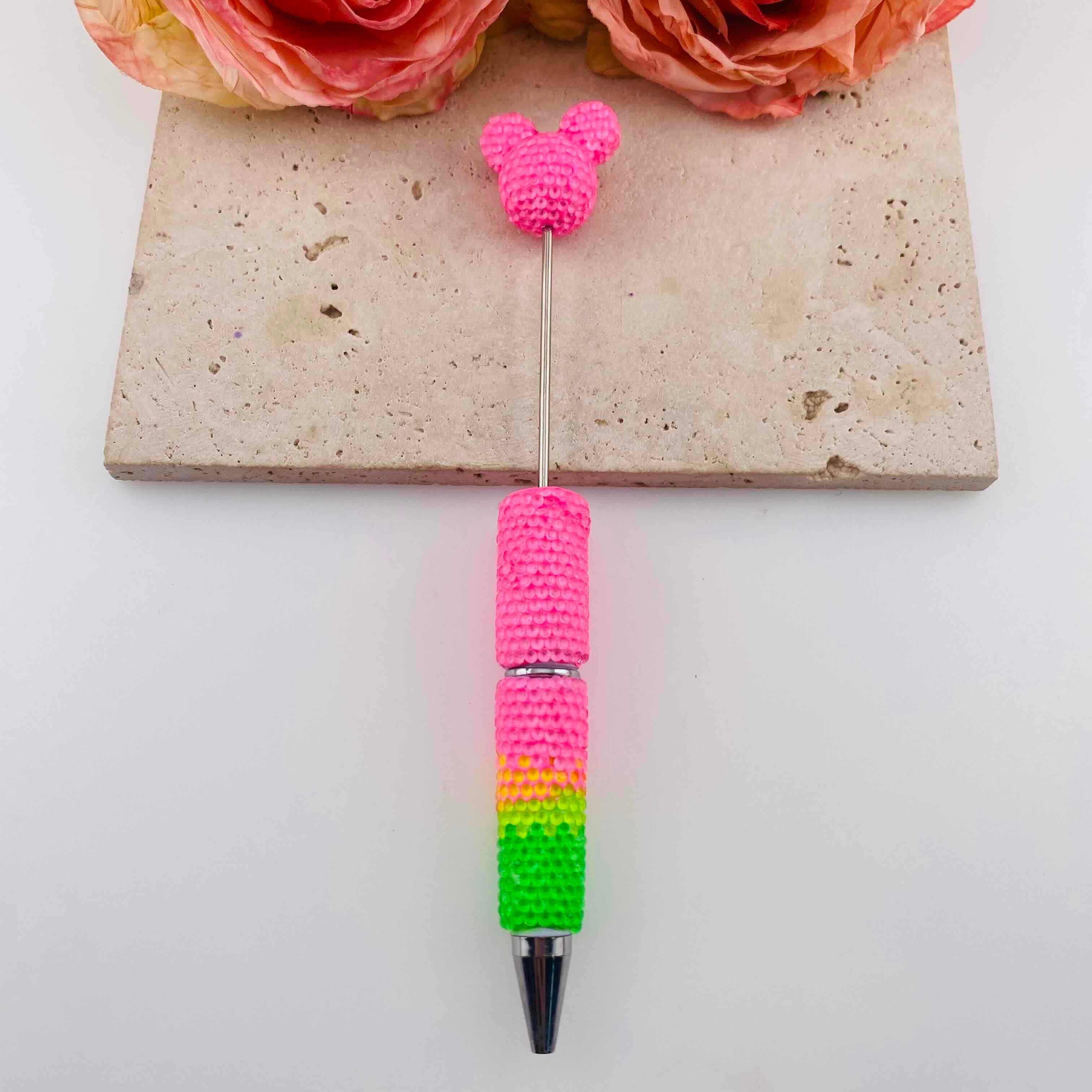 FS19783-Fluorescent Mickey Rhinestone Mixed Color Pens