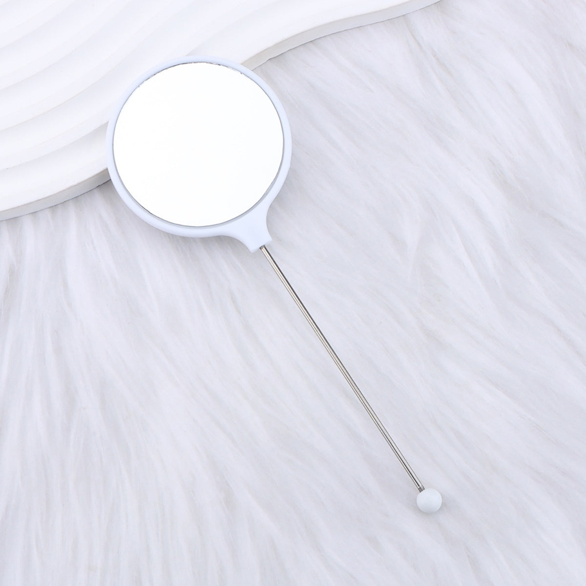 DIY Beadable Solid Color Round Make Up Mirror