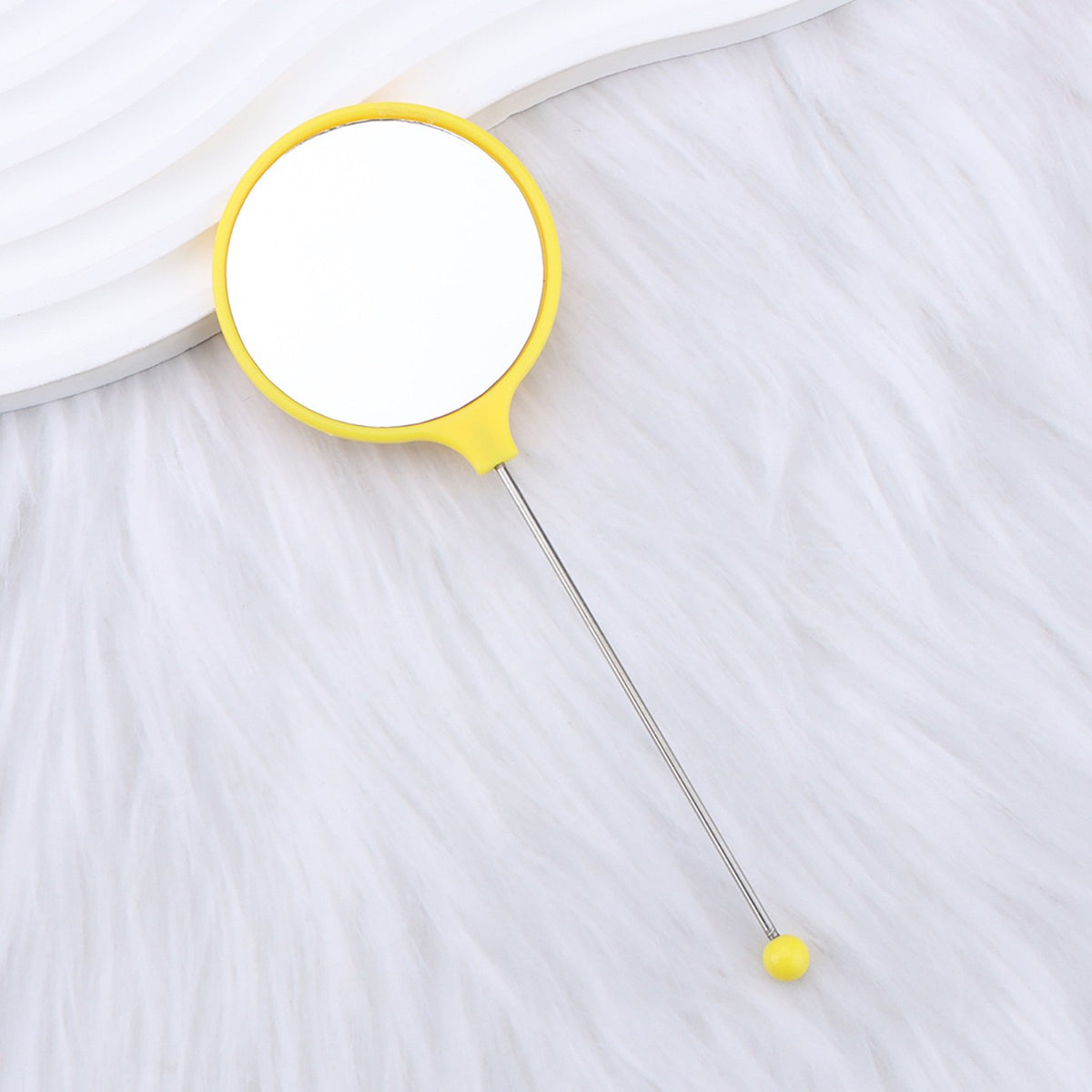 DIY Beadable Solid Color Round Make Up Mirror
