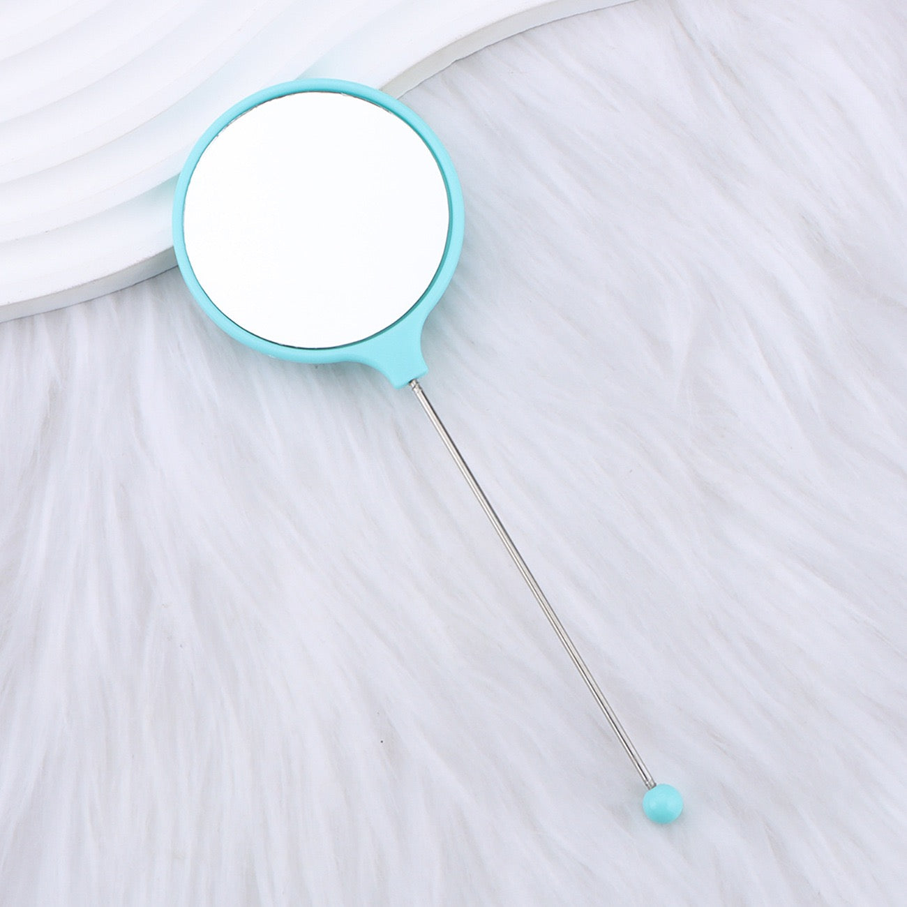 DIY Beadable Solid Color Round Make Up Mirror
