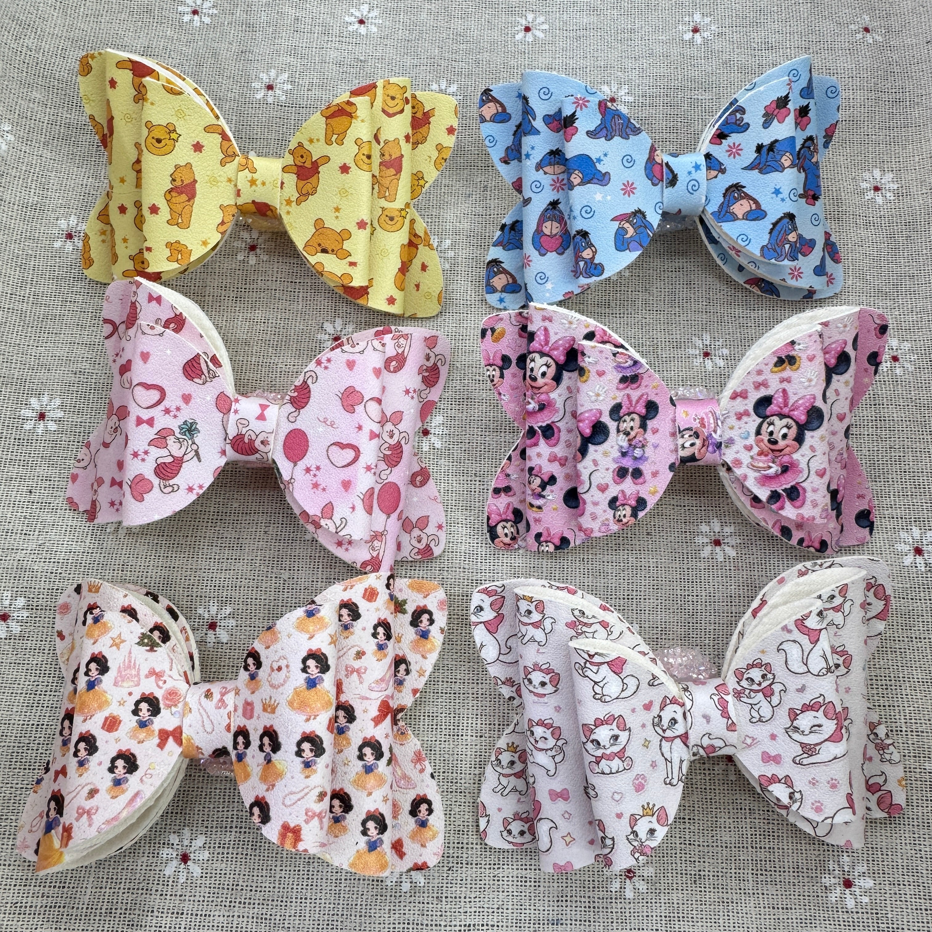 Fairy Tale Cartoon Theme Sugar Double Layer Tail Bow Beads,For Pen Toppers,Random Mix