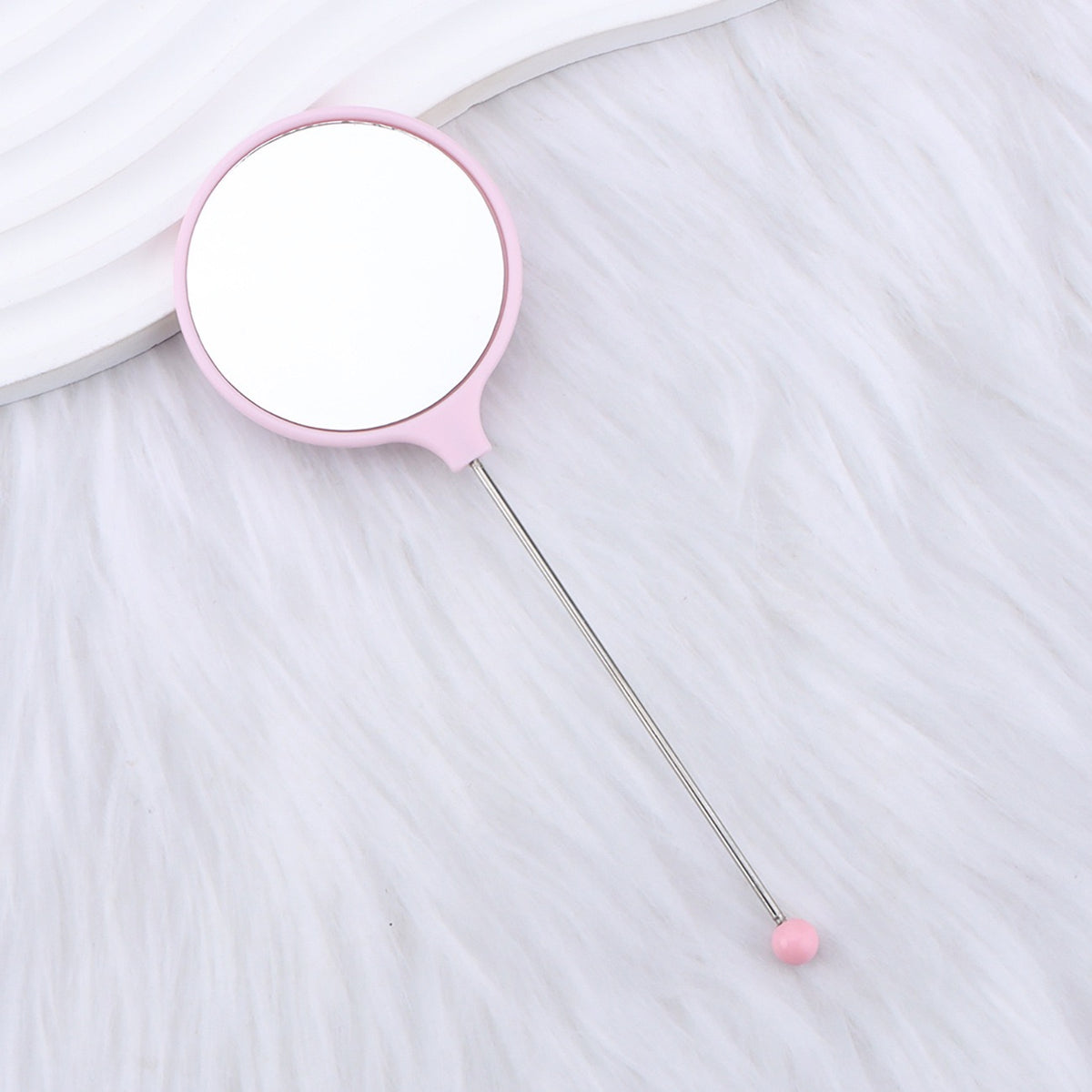 DIY Beadable Solid Color Round Make Up Mirror
