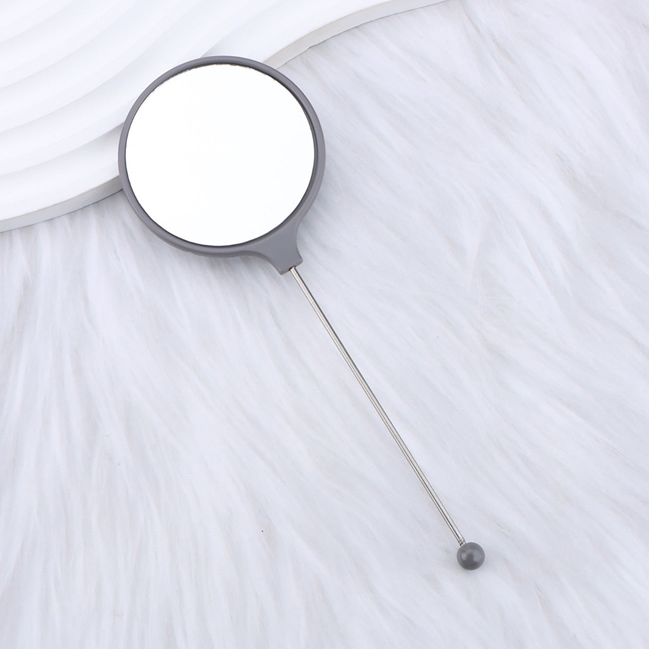 DIY Beadable Solid Color Round Make Up Mirror