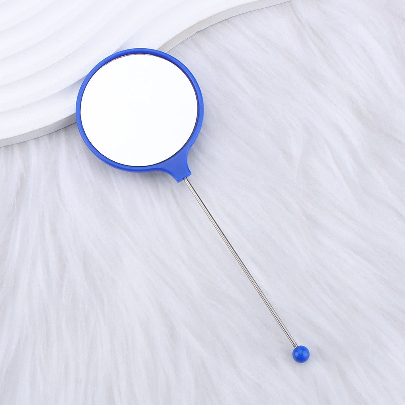 DIY Beadable Solid Color Round Make Up Mirror