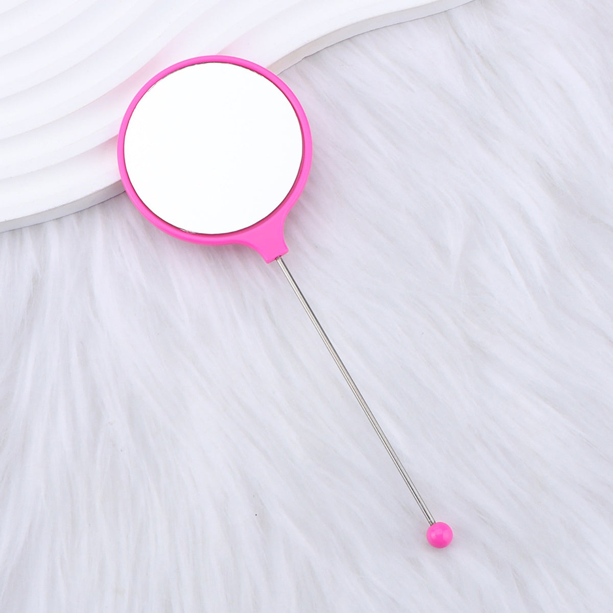 DIY Beadable Solid Color Round Make Up Mirror