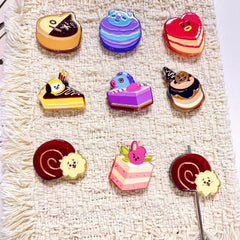 BT21 Cute Cake Acrylic Focal Beads For Beadable Pen Keychain Making