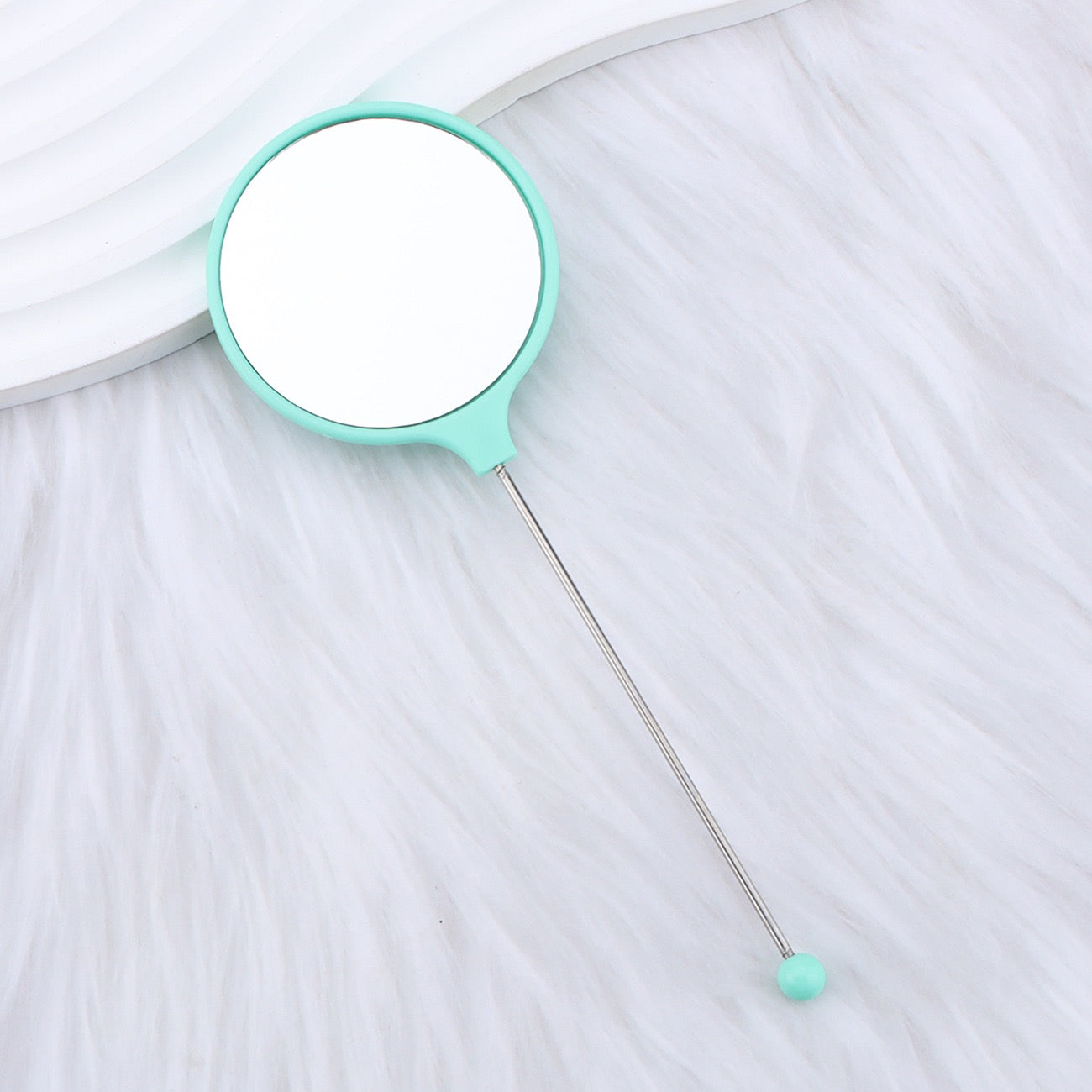 DIY Beadable Solid Color Round Make Up Mirror