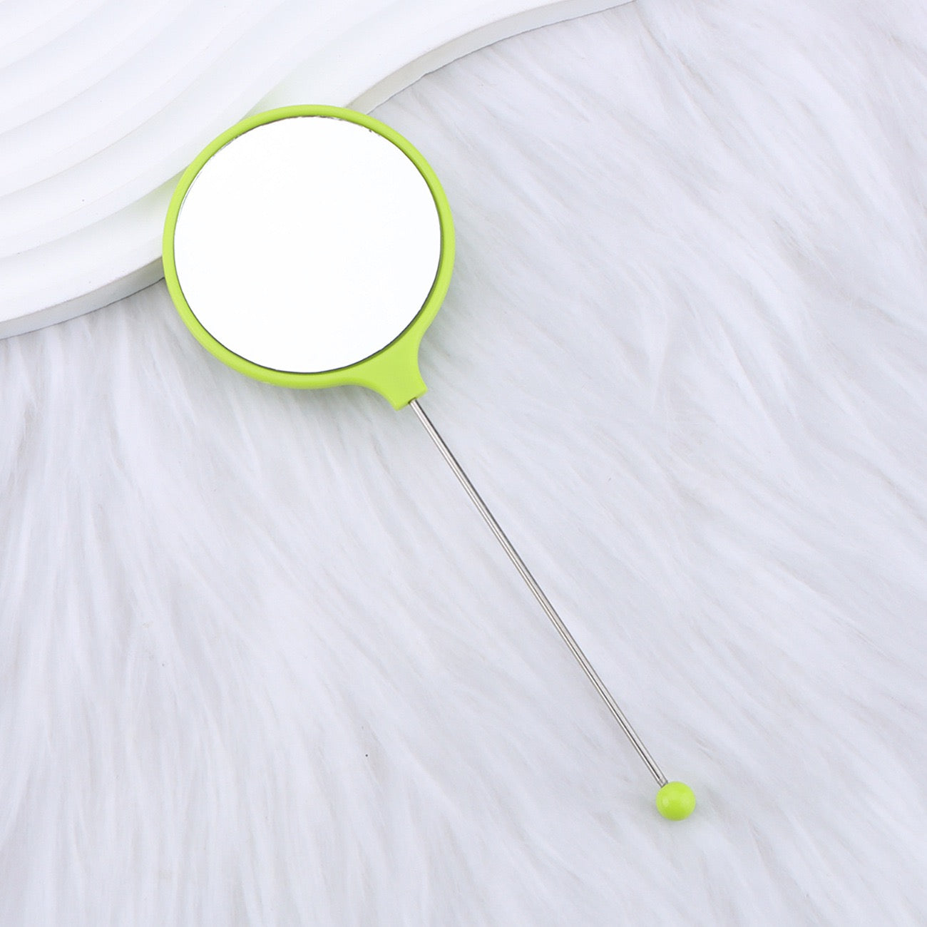 DIY Beadable Solid Color Round Make Up Mirror