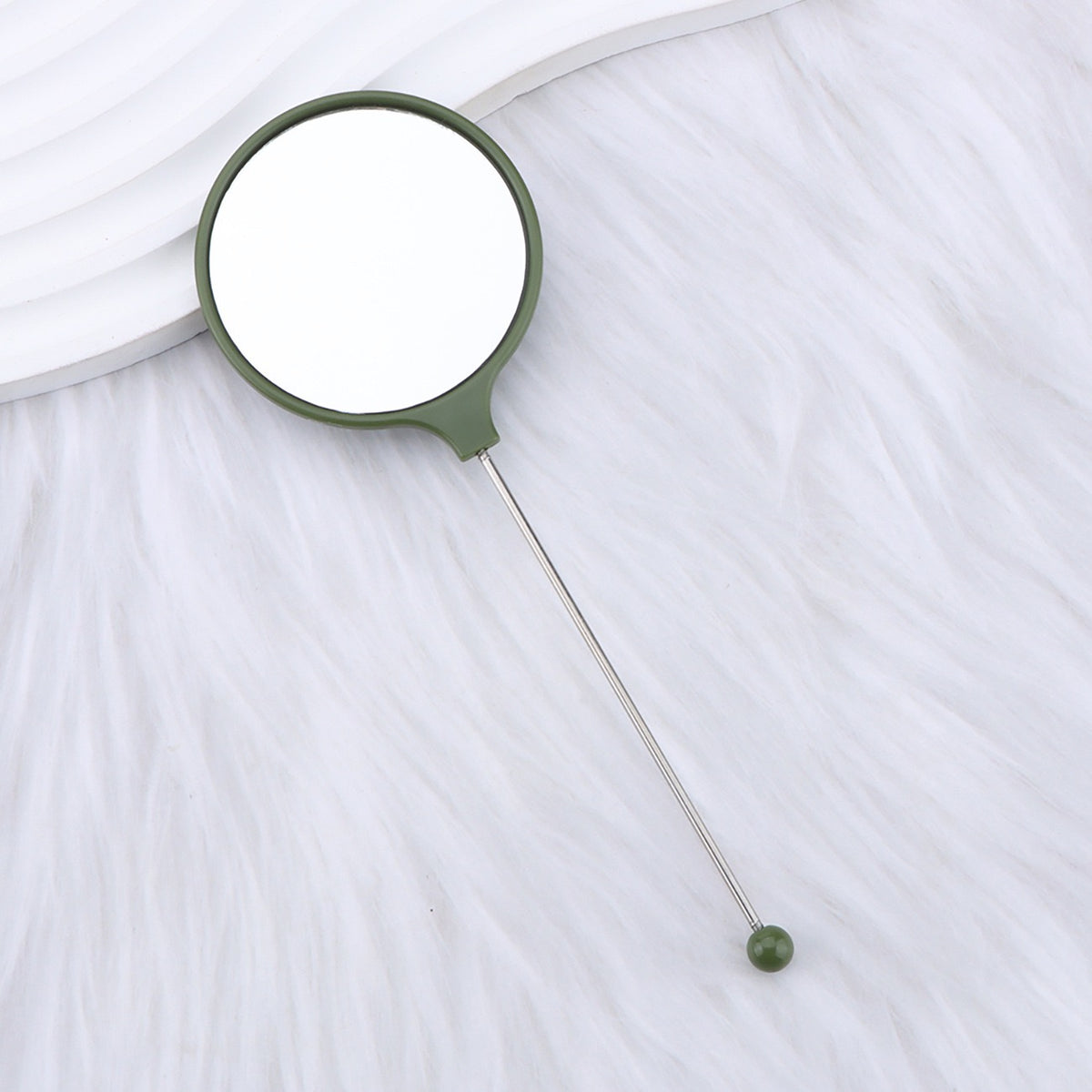 DIY Beadable Solid Color Round Make Up Mirror