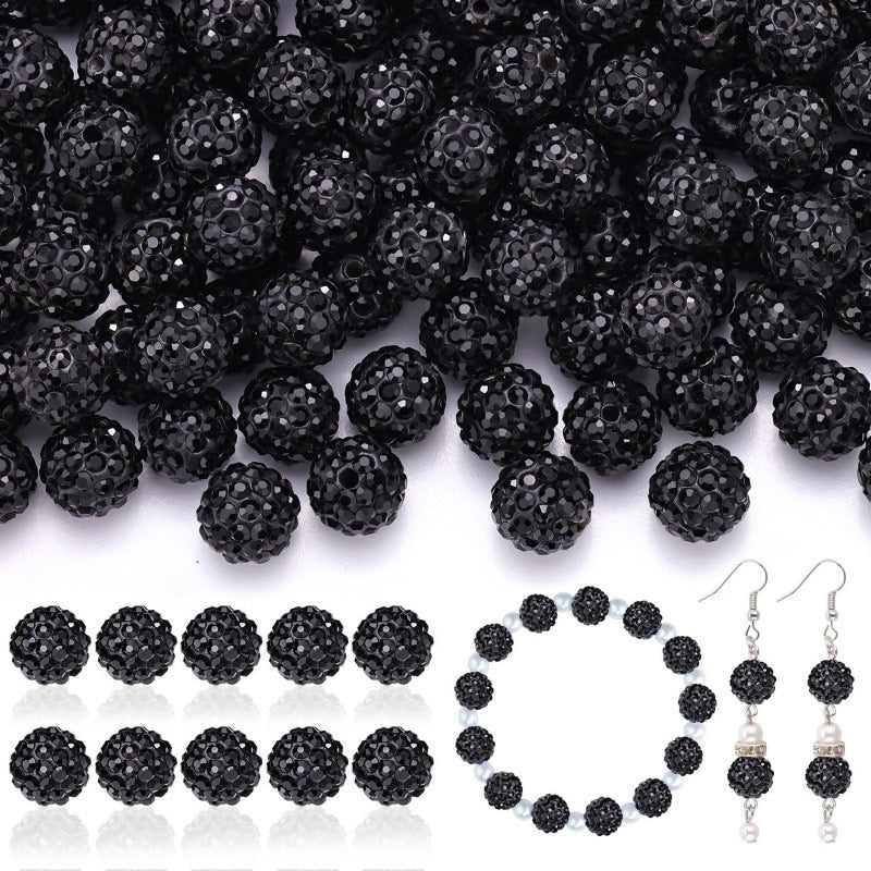 10mm Rhinestone Clay Beads For Jewelry Making Keychain Making