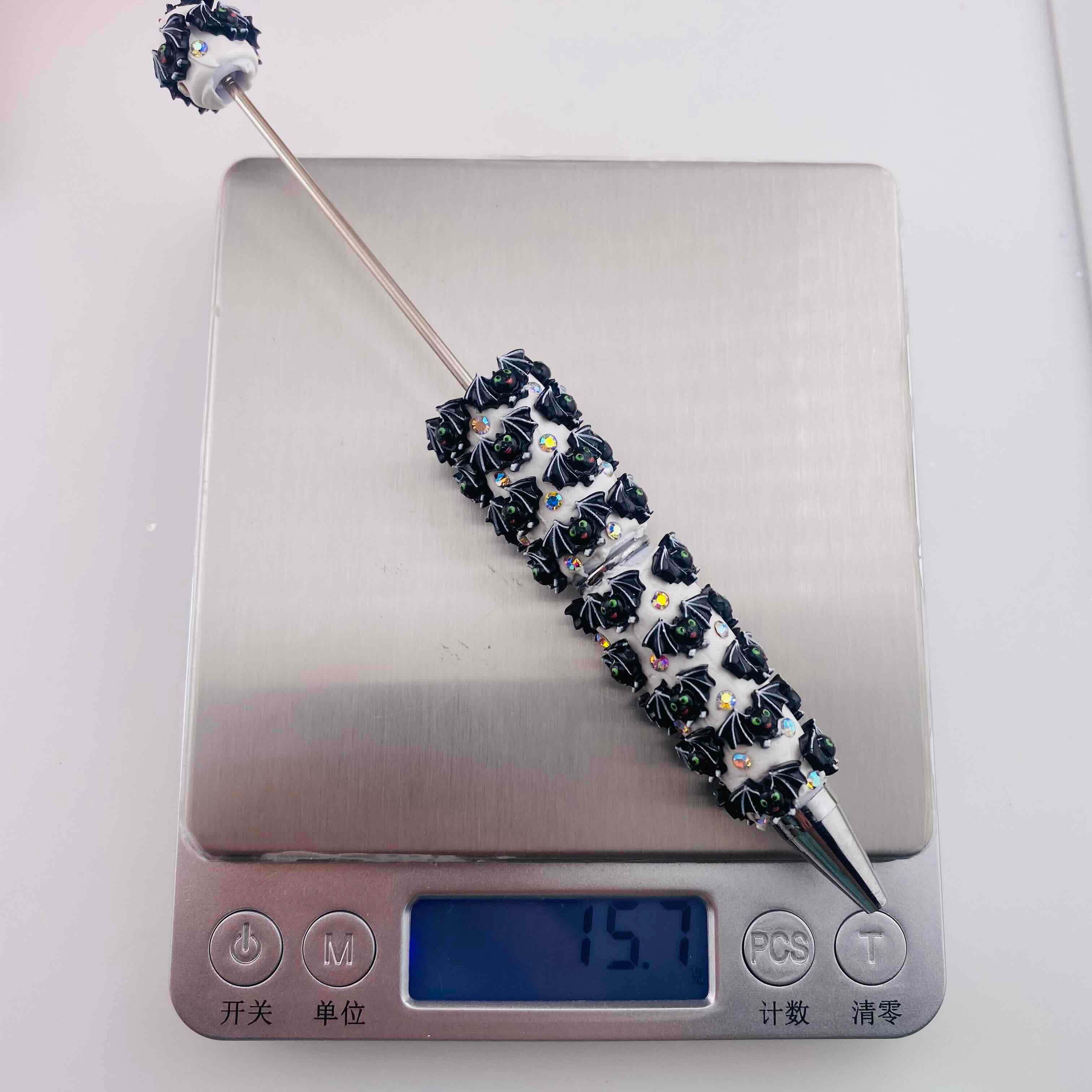 FS19805-Black Bat Beaded Pens