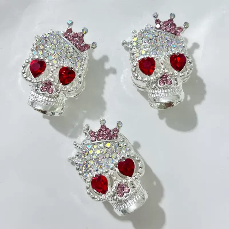 FS19376-About 29*19*16mm Halloween Skull Metal Beads