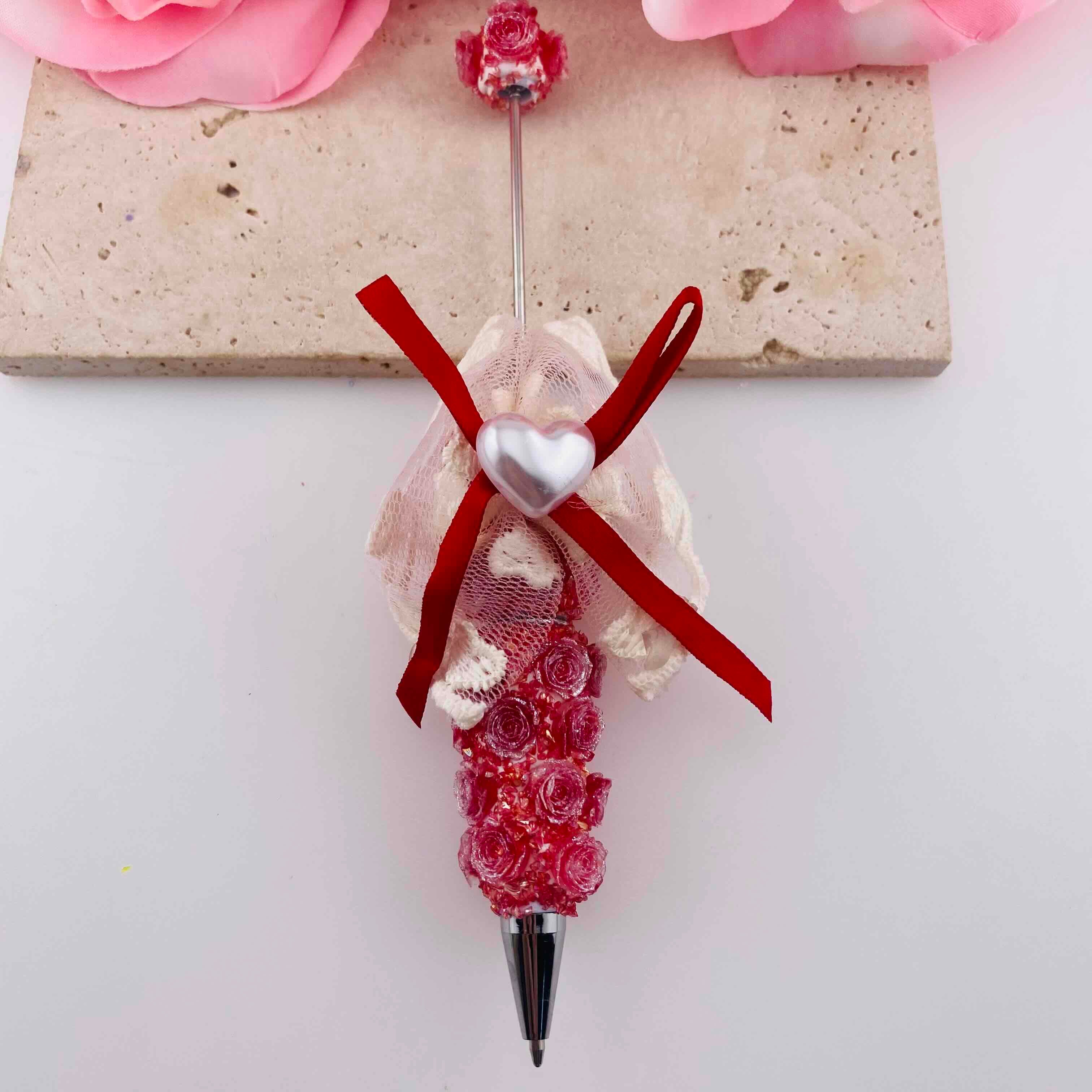 FS19794-Rose Ribbon Bow Clay Pens