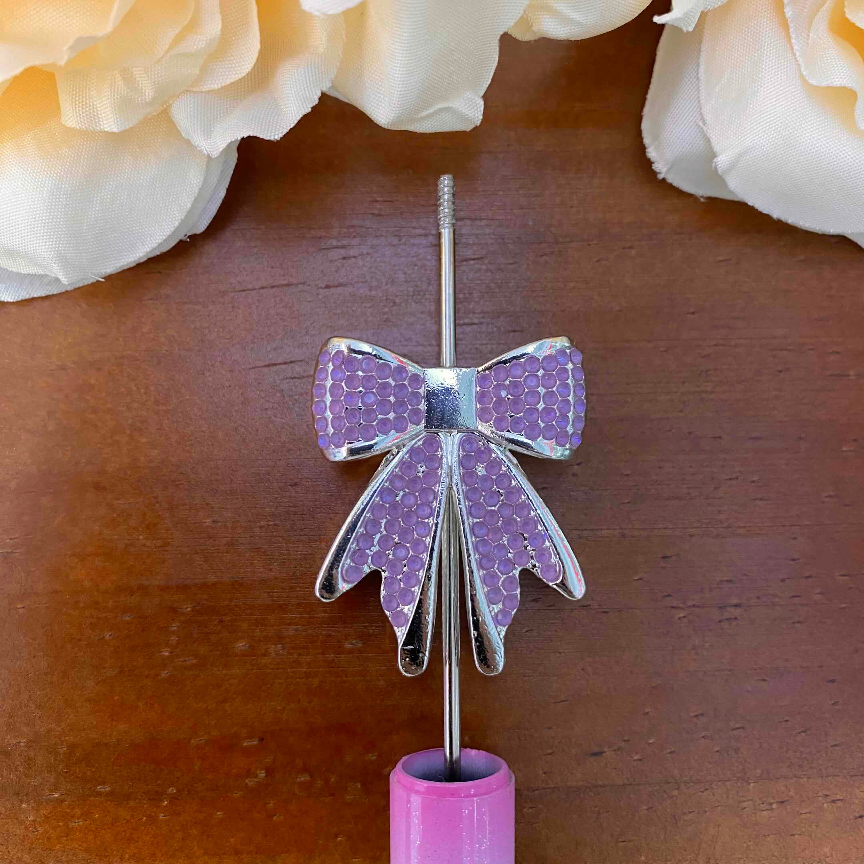 FS20629-Rhinestone Bow Metal Beads