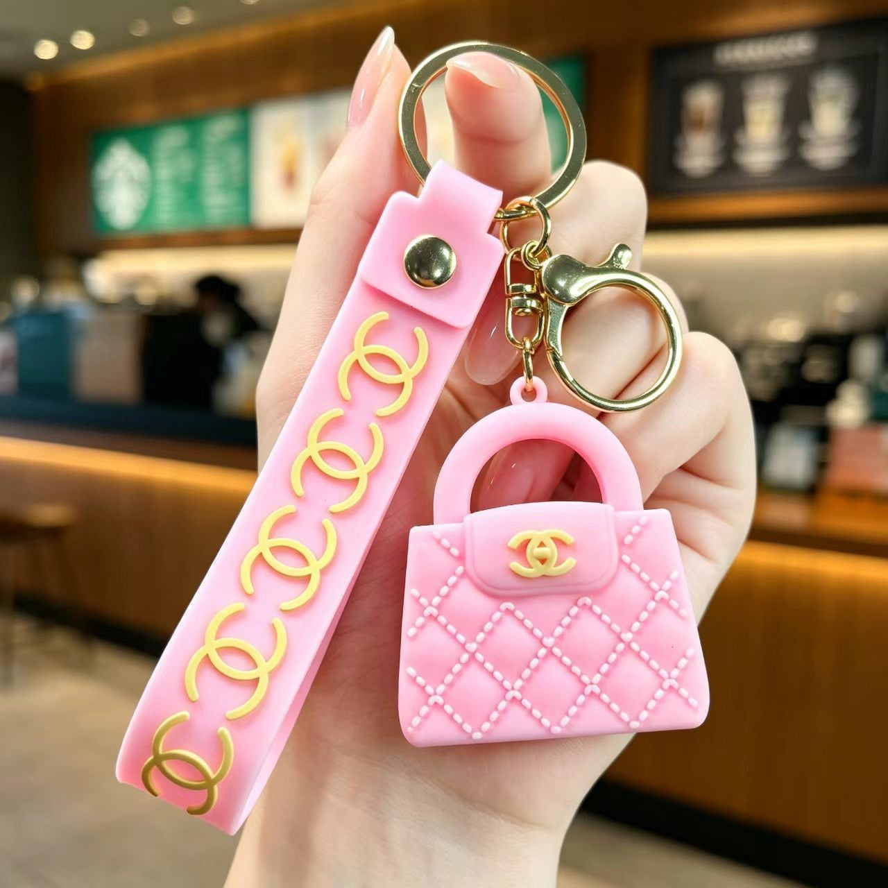 FS19364-About 4.5×6.5cm Silicone Bags Key Chain