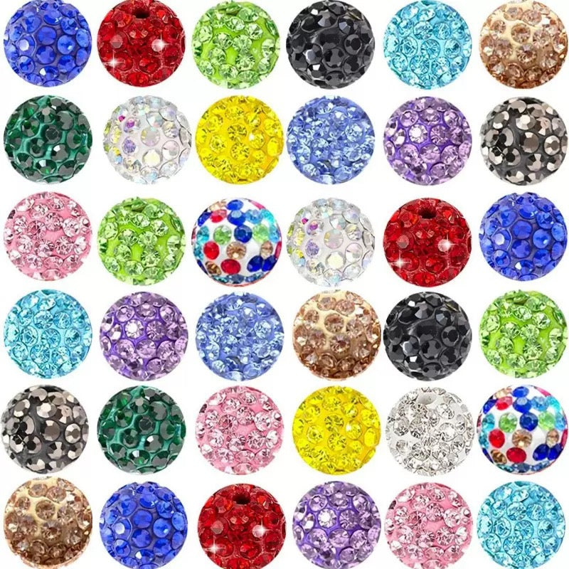 10mm Rhinestone Clay Beads For Jewelry Making Keychain Making