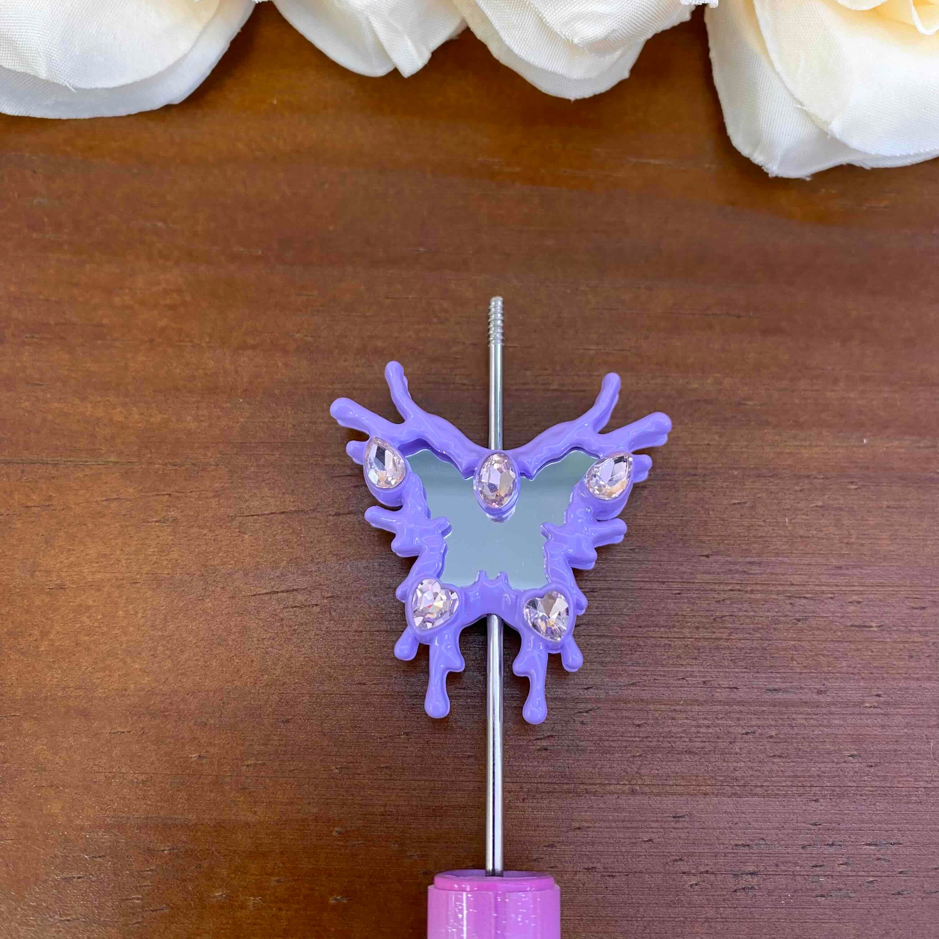 FS20634-Butterfly Mirror Metal Beads
