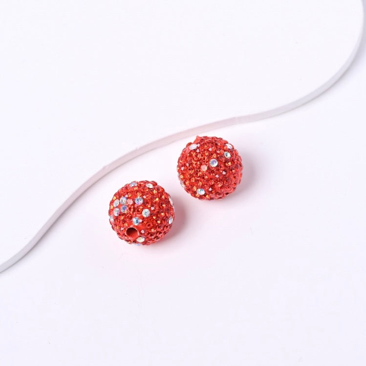 FS20234-16mm Rhinestone Clay Beads For Making Keychain Beadable Pens