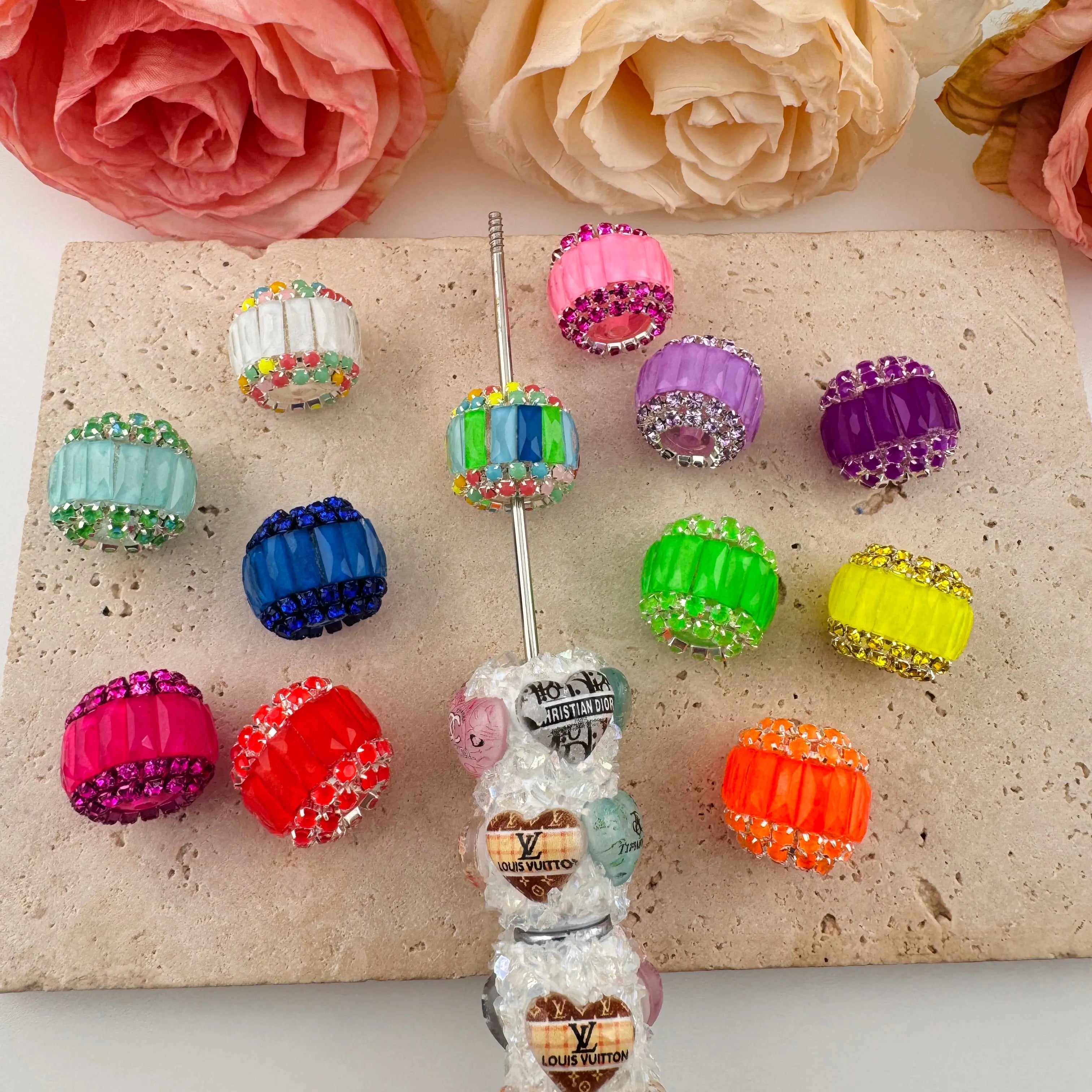 FS19147-About 16mm Fancy Beads For Beadable Pens Keychain Jewelry Making