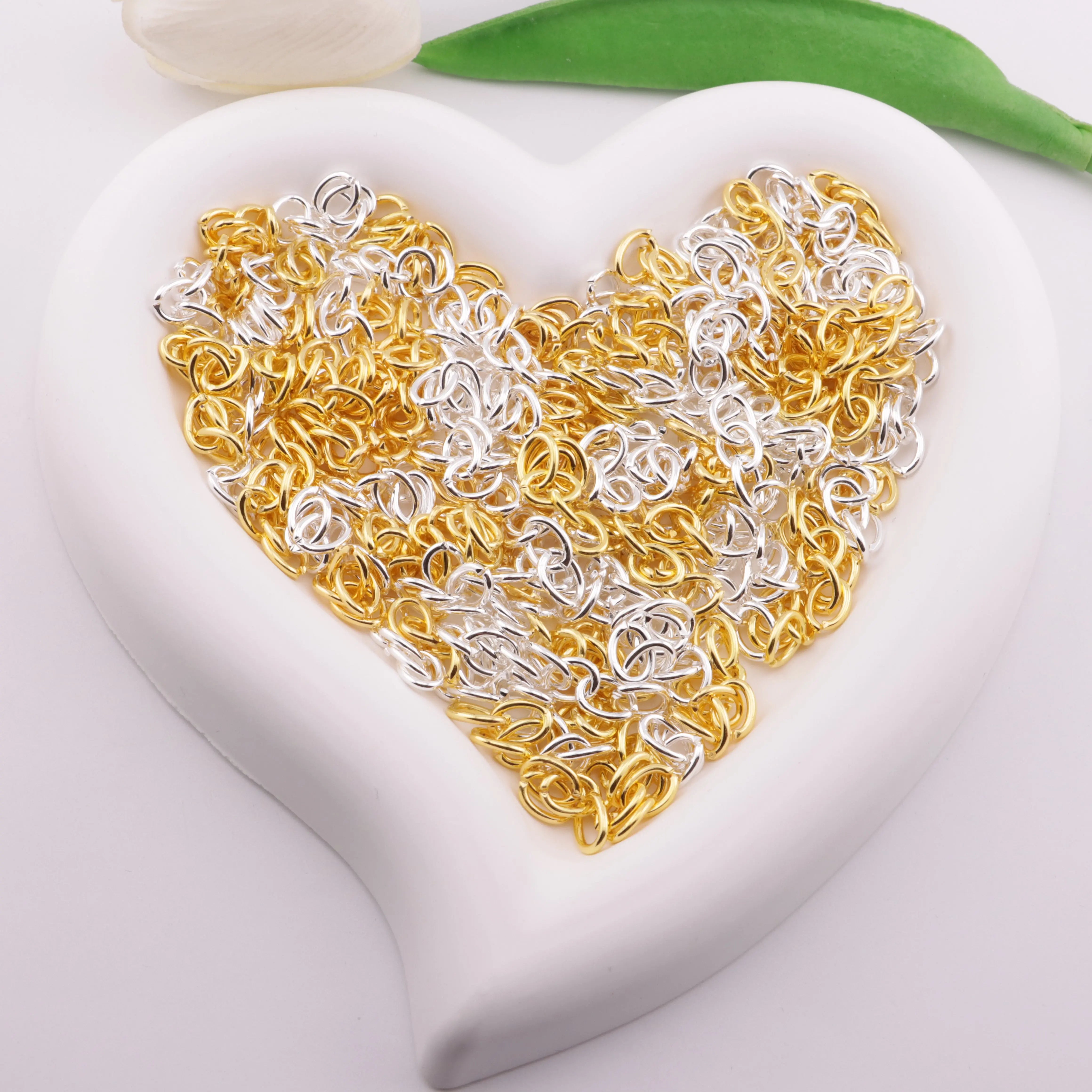 6.5×28mm 4 Section Chain Gold And Silver 4-Section Chain ZoeDIY Shop