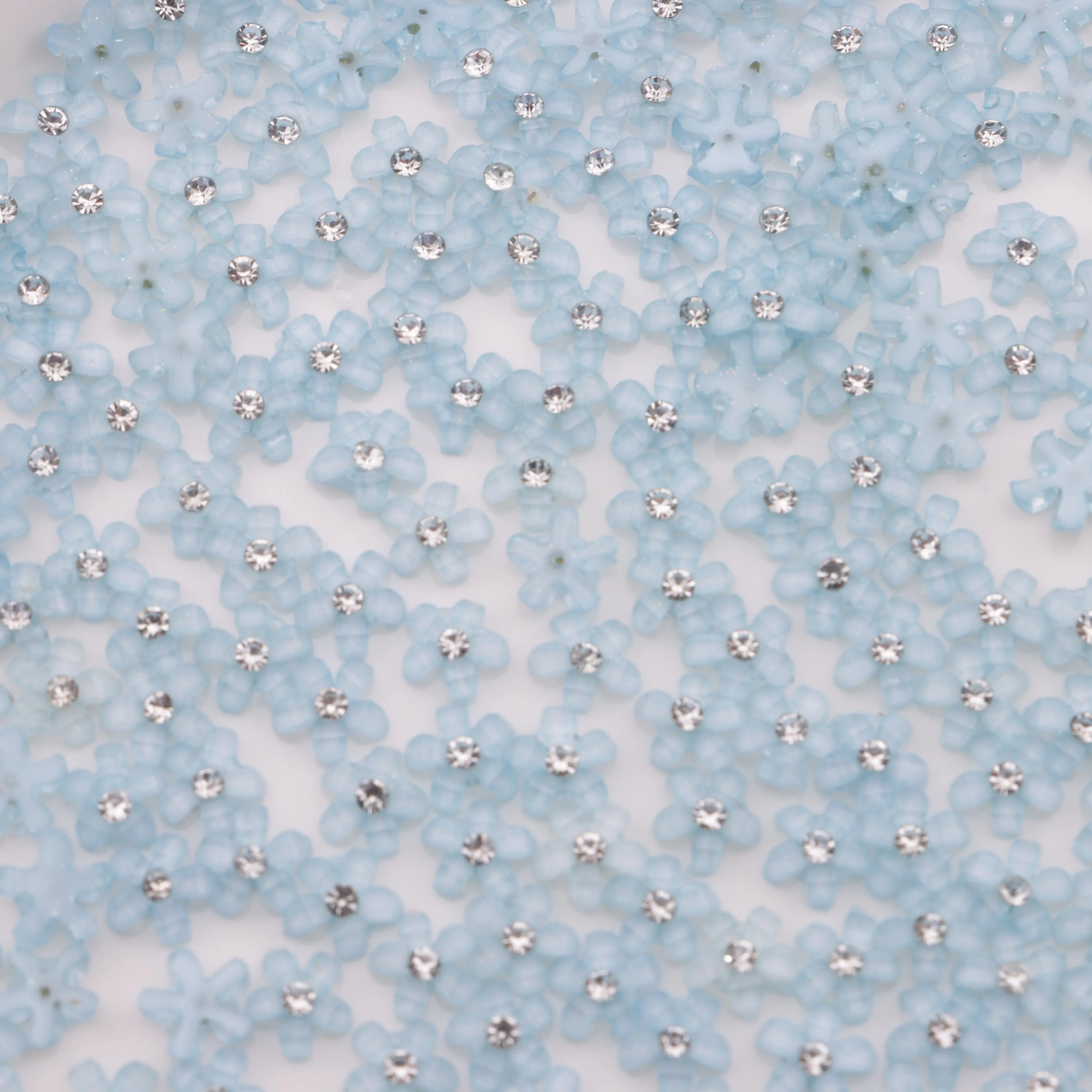 6.5mm 5-Petal Flower Charms With Diamonds Zoe's DIY Shop