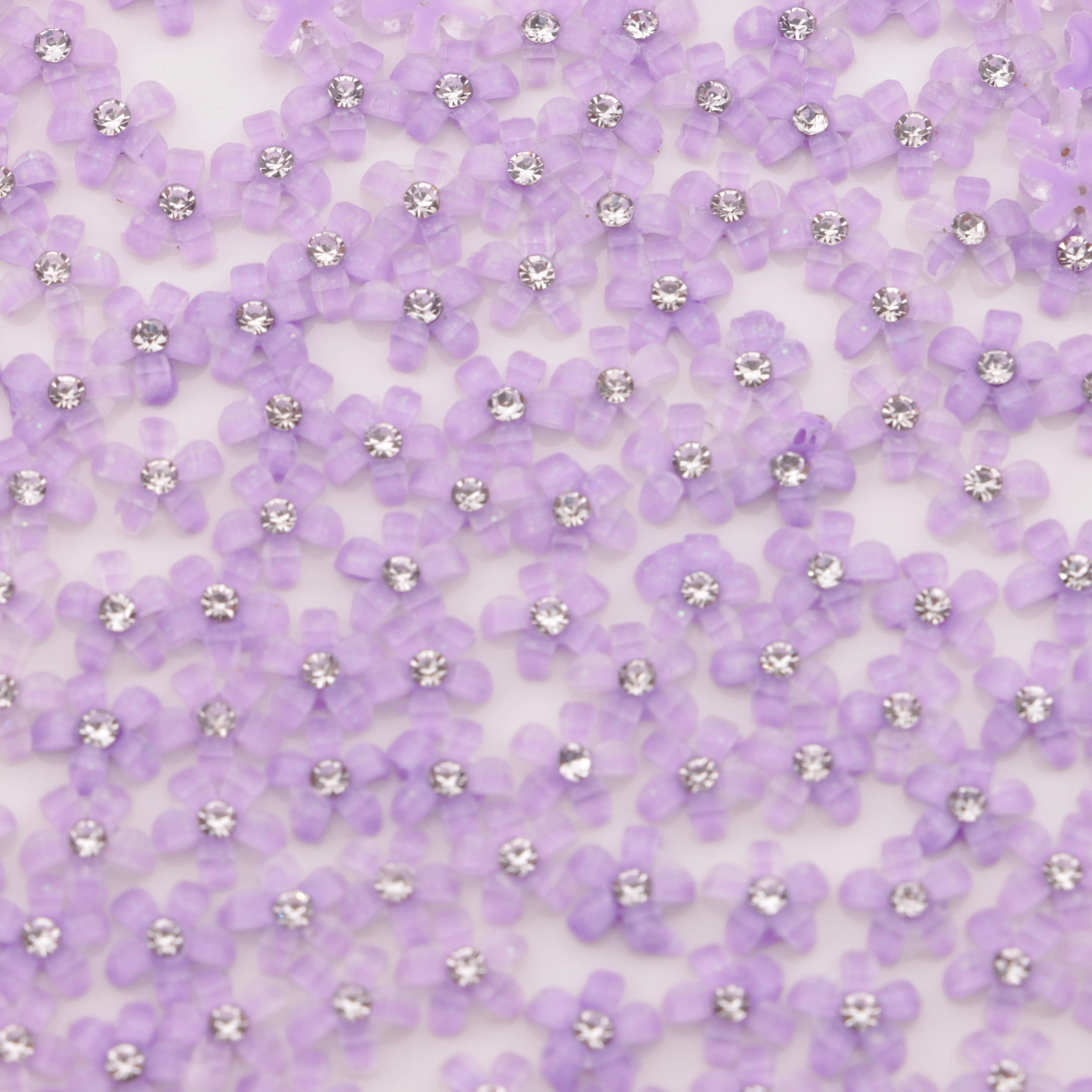 6.5mm 5-Petal Flower Charms With Diamonds Zoe's DIY Shop