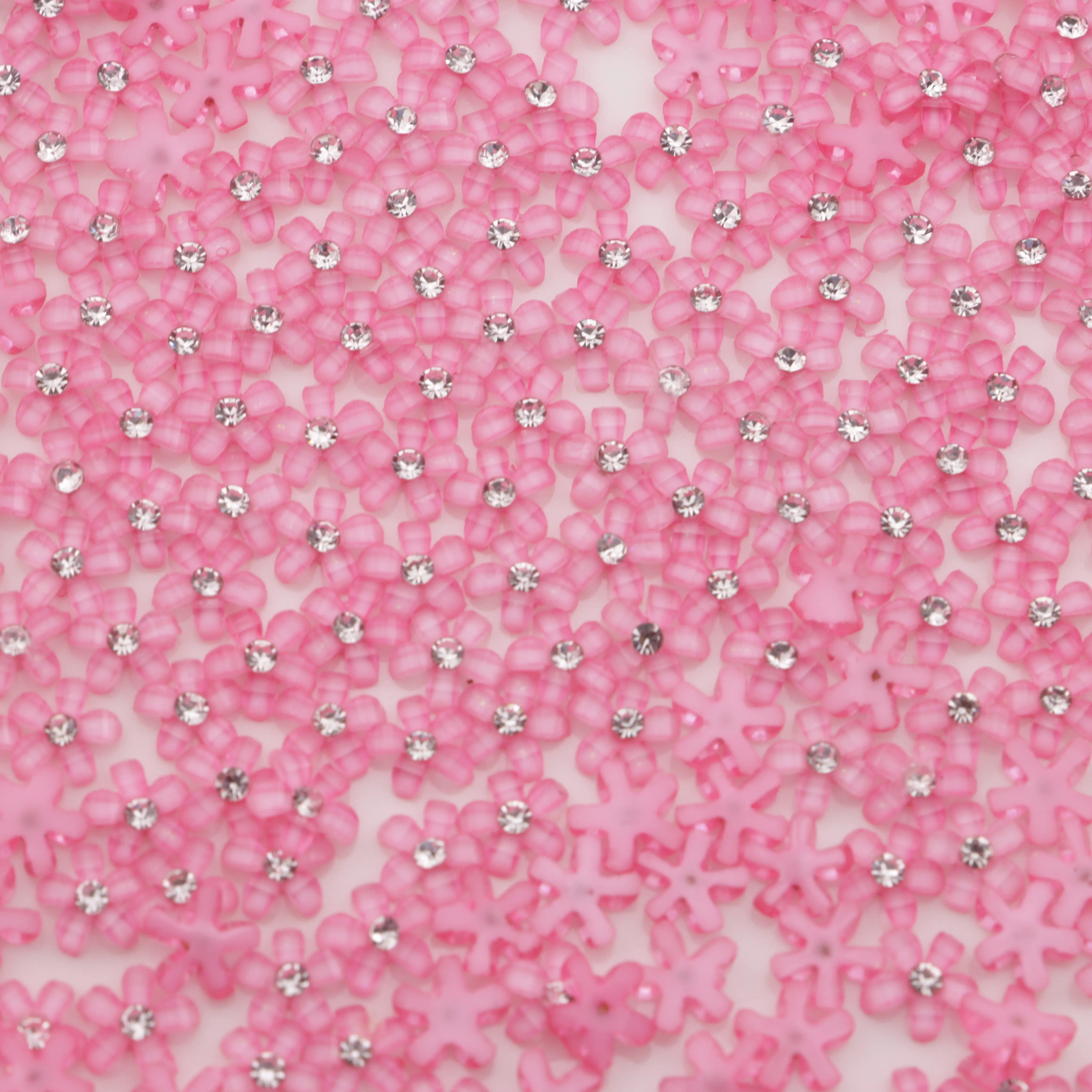 6.5mm 5-Petal Flower Charms With Diamonds Zoe's DIY Shop