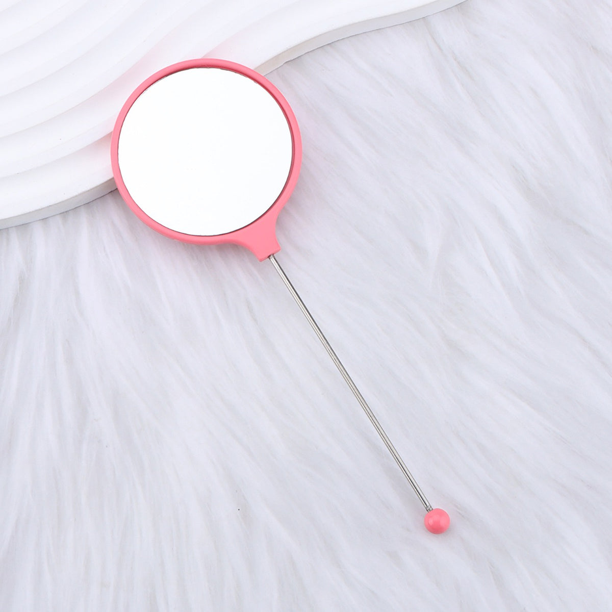 DIY Beadable Solid Color Round Make Up Mirror
