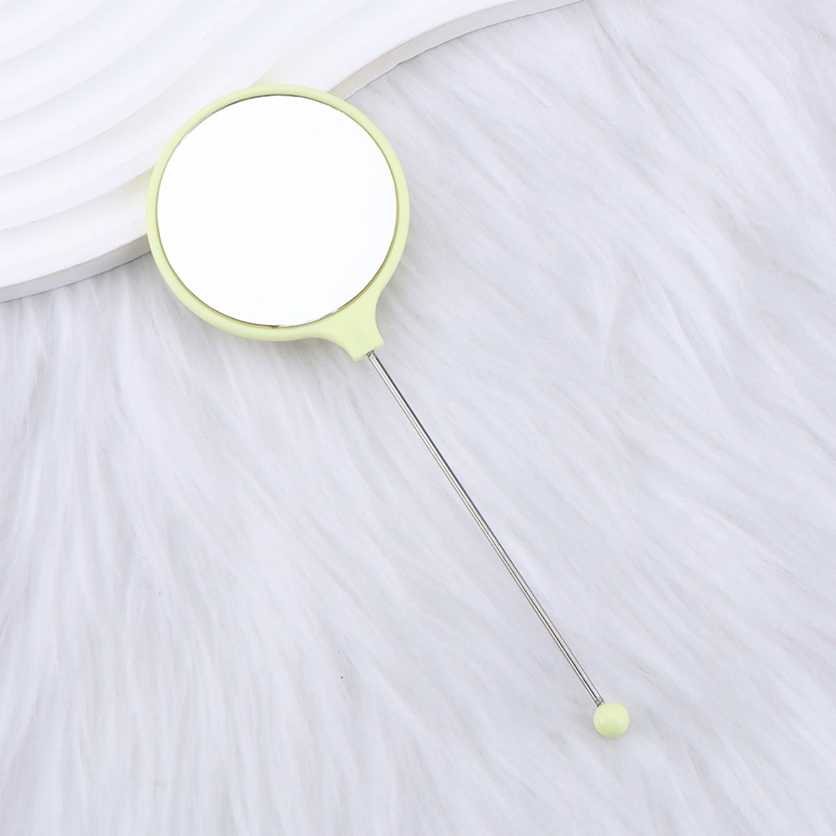 DIY Beadable Solid Color Round Make Up Mirror