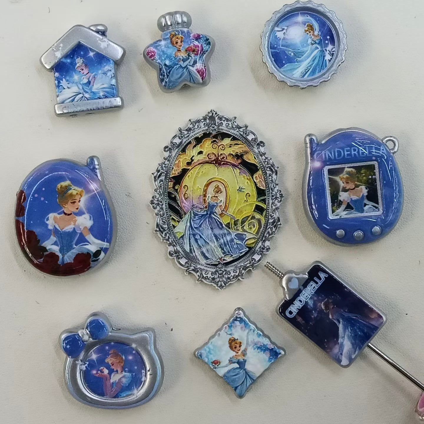 Dreamy Princess Fairy‑Tale Theme Multi‑Shape Acrylic Focal Bead,Random Mix