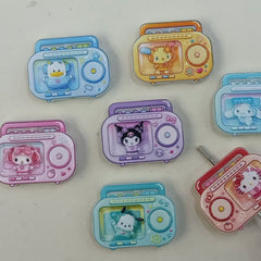 Radio‑Shaped Acrylic Beads  Printed Sanrio Characters Series, Random Mix