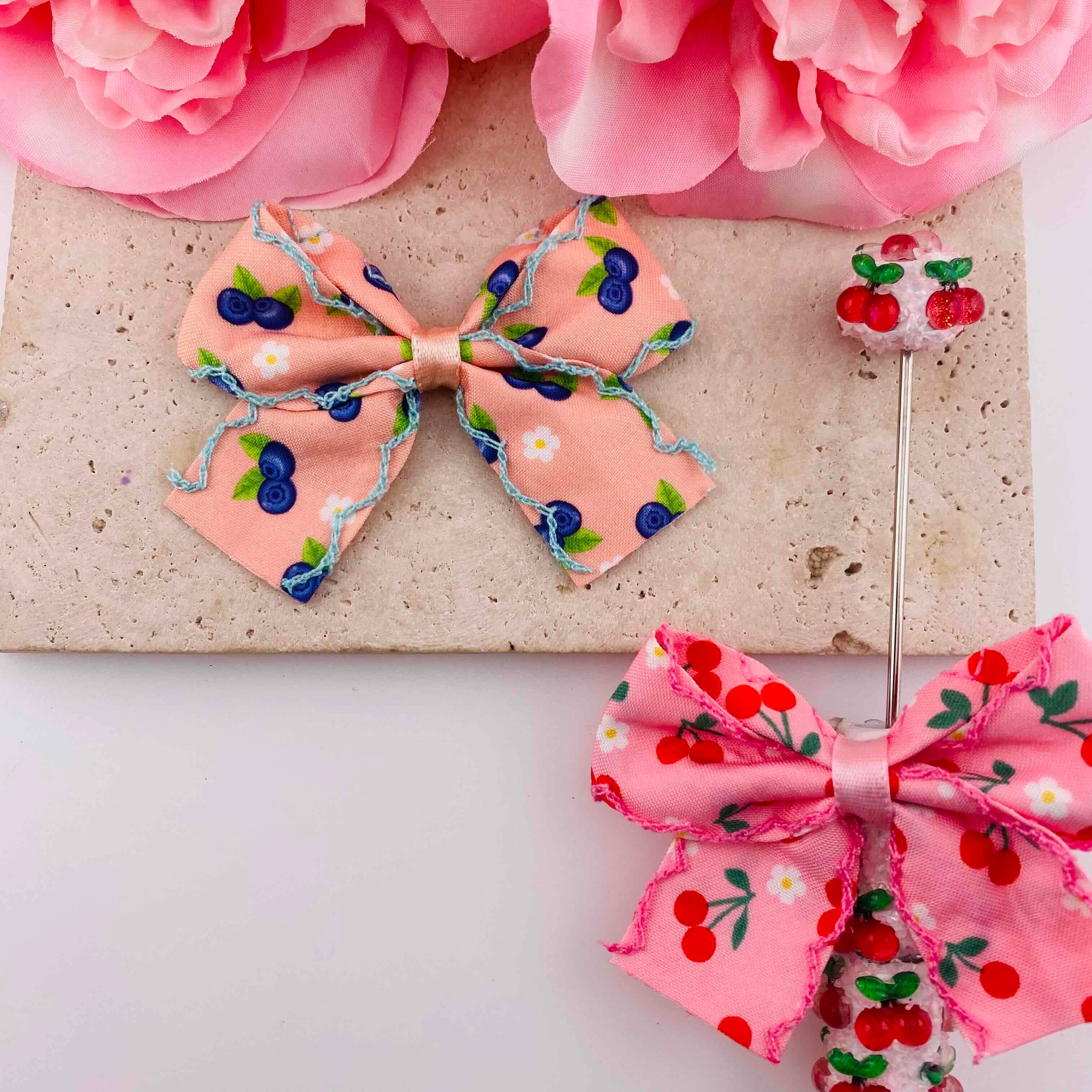 FS19870-Colorful Fruit Fabric Bow