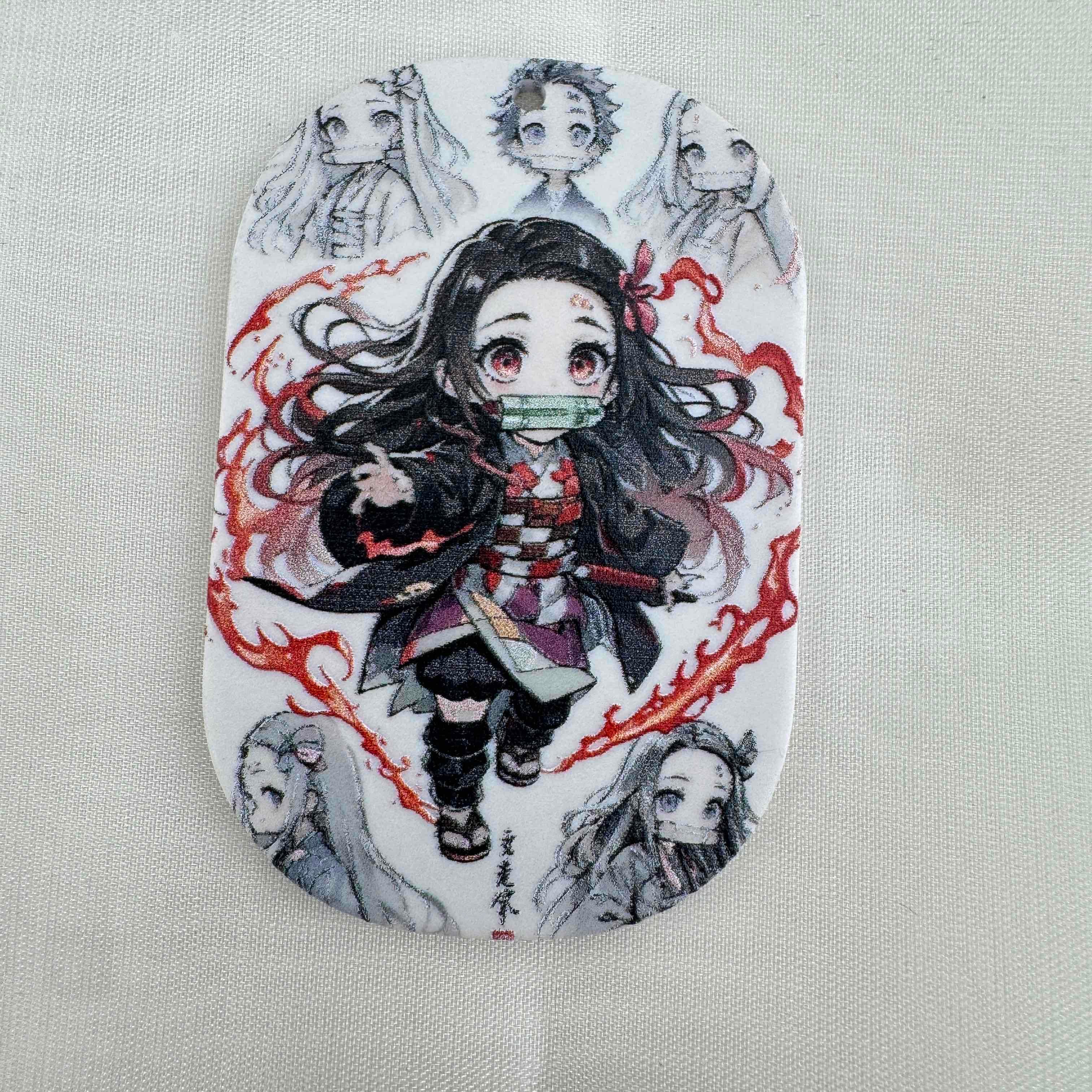 FS6873-About 3×6cm Demon Slayer Double Side Printed Acrylic Charms With Hole For Making Keychain Random Mixed Zoe DIY Wholesale