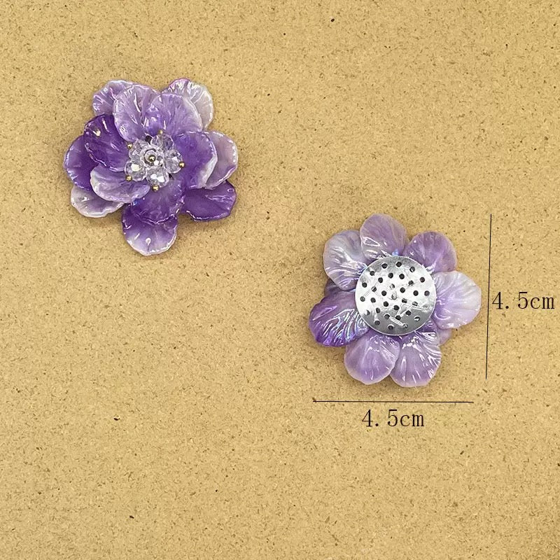 FS1004- 47MM Mixed Color Handmade  Flower For Making Fancy Beads Zoe's DIY Shop