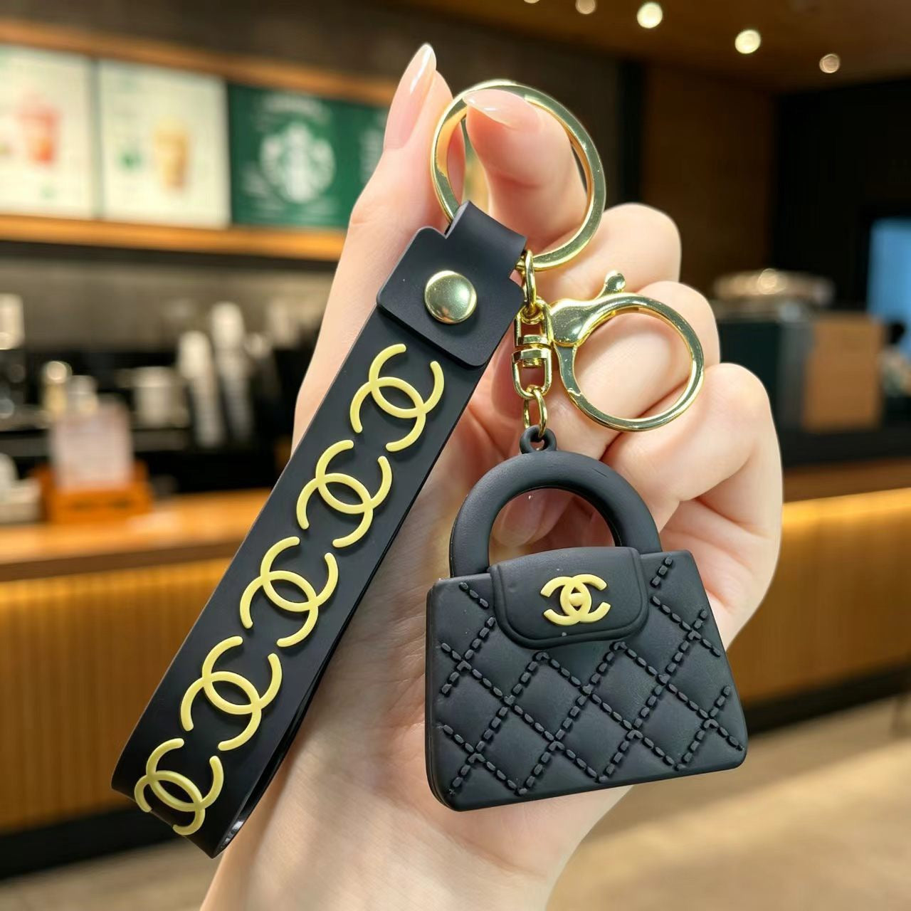 FS19364-About 4.5×6.5cm Silicone Bags Key Chain