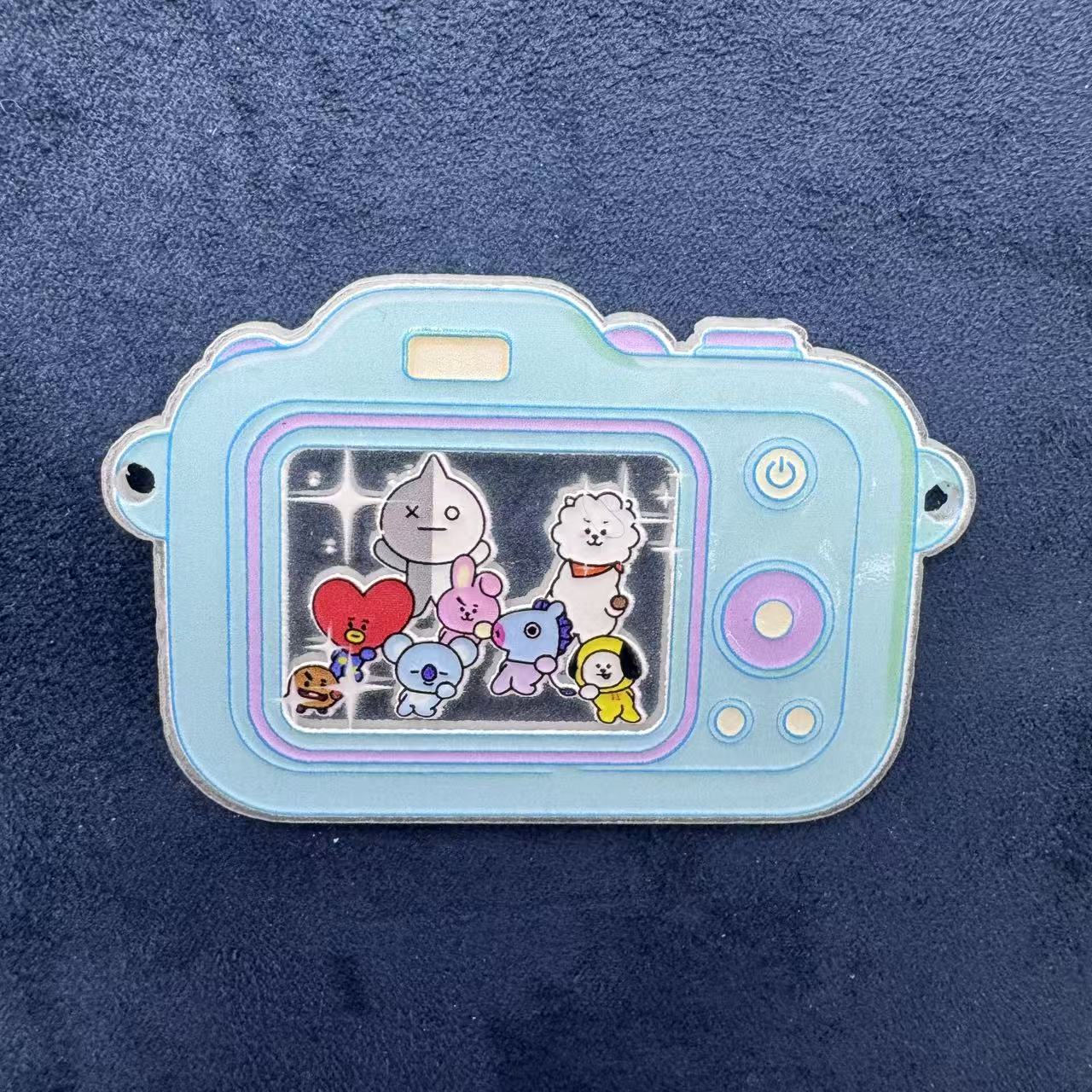 Camera Printed Acrylic Charms Pedant For Making Keychain