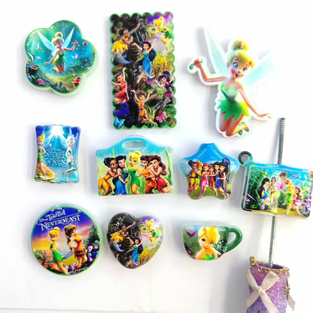Cartoon Flying Girl Character Series Acrylic Focal Beads,Random Mix