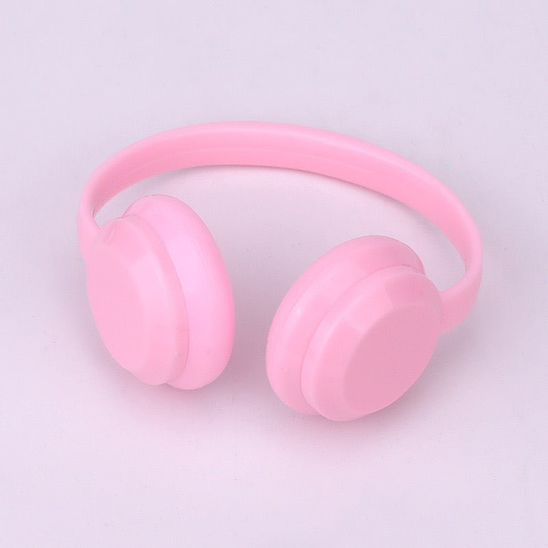 FS5622-Solid Color Ear Phone For 17cm Labubu 1.0-2.0-3.0-4.0 Zoe's DIY Shop