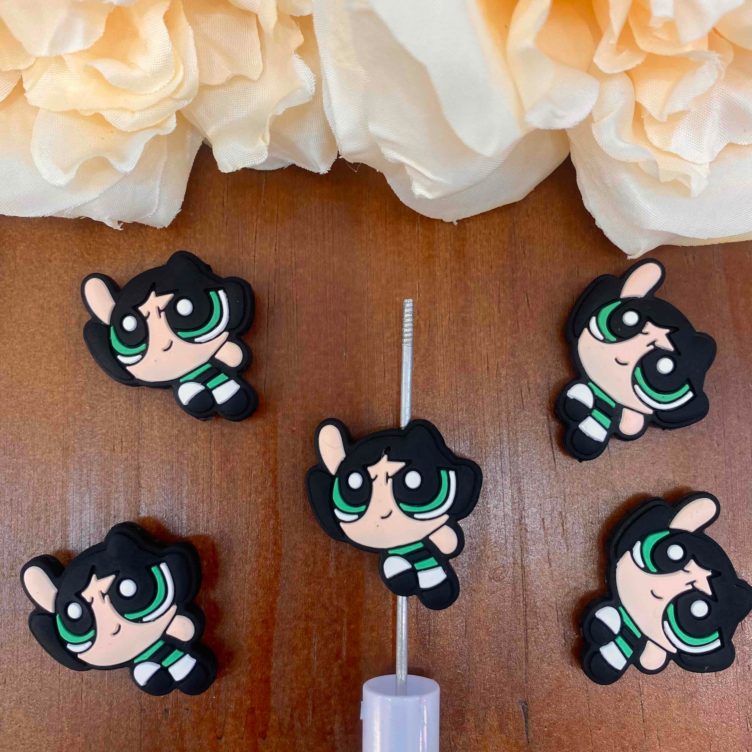 FS20491-Buttercup Flat Silicone Focal Beads