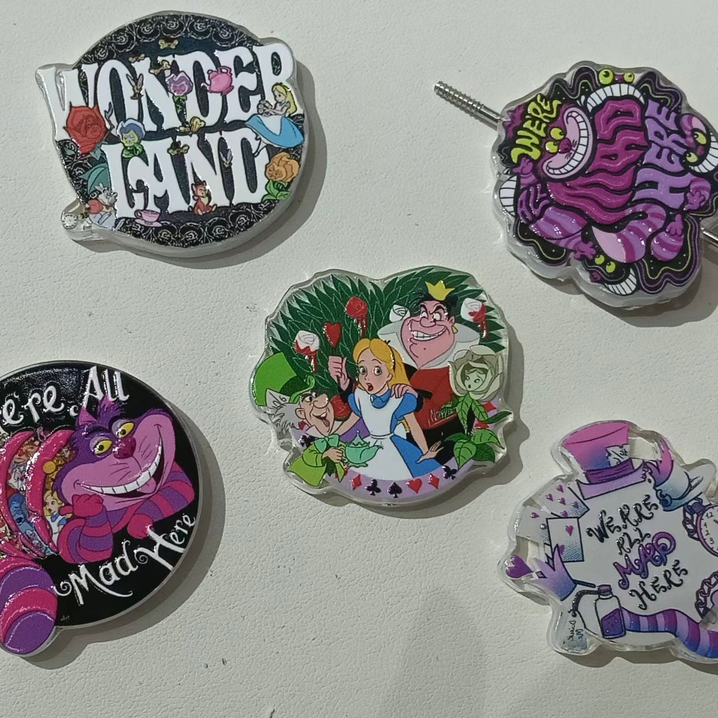 Acrylic Beads Girl Character into Rabbit Hole Fantasy World Series, Random Mix
