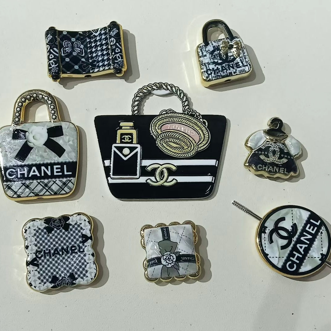 Handbag Padlock Pillow Acrylic Bead,Luxury‑Style,Random Mix