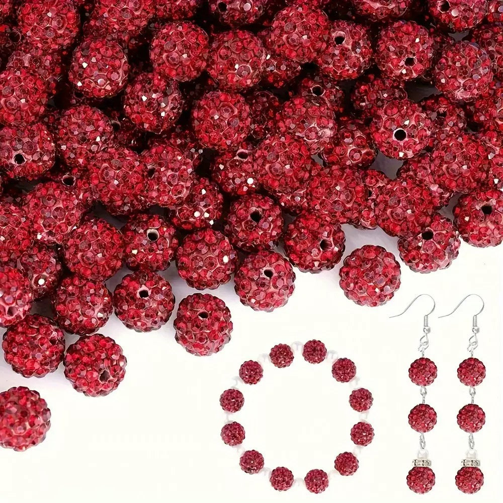 10mm Rhinestone Clay Beads For Jewelry Making Keychain Making