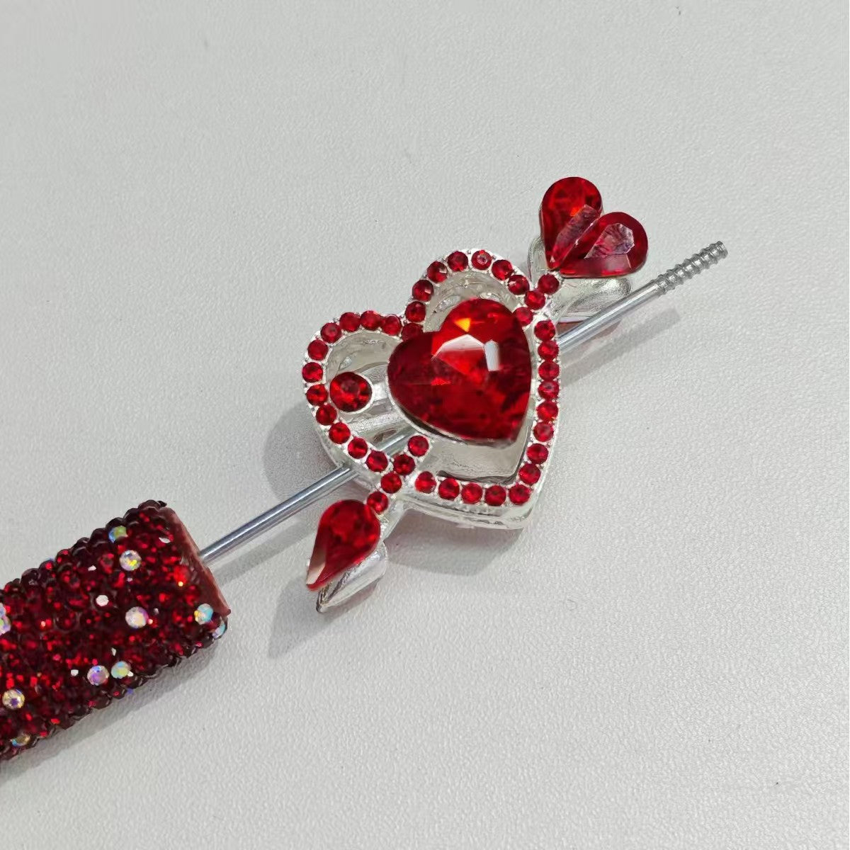 FS4951-25*48mm Alloy Beads With A Heart Pierced By An Arrow
