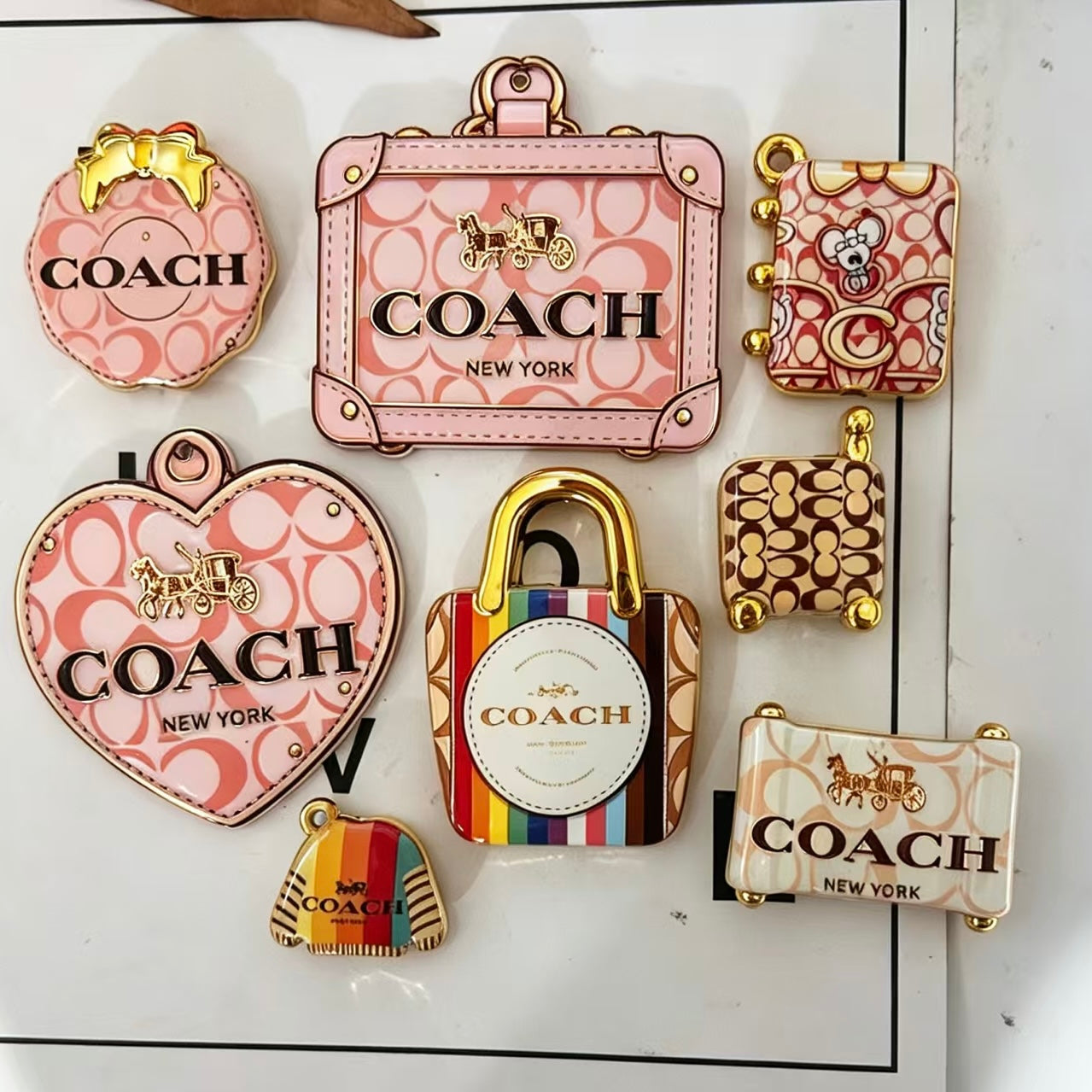 Handbag Monogram Acrylic Beads,As Picture Shows,Random Mix