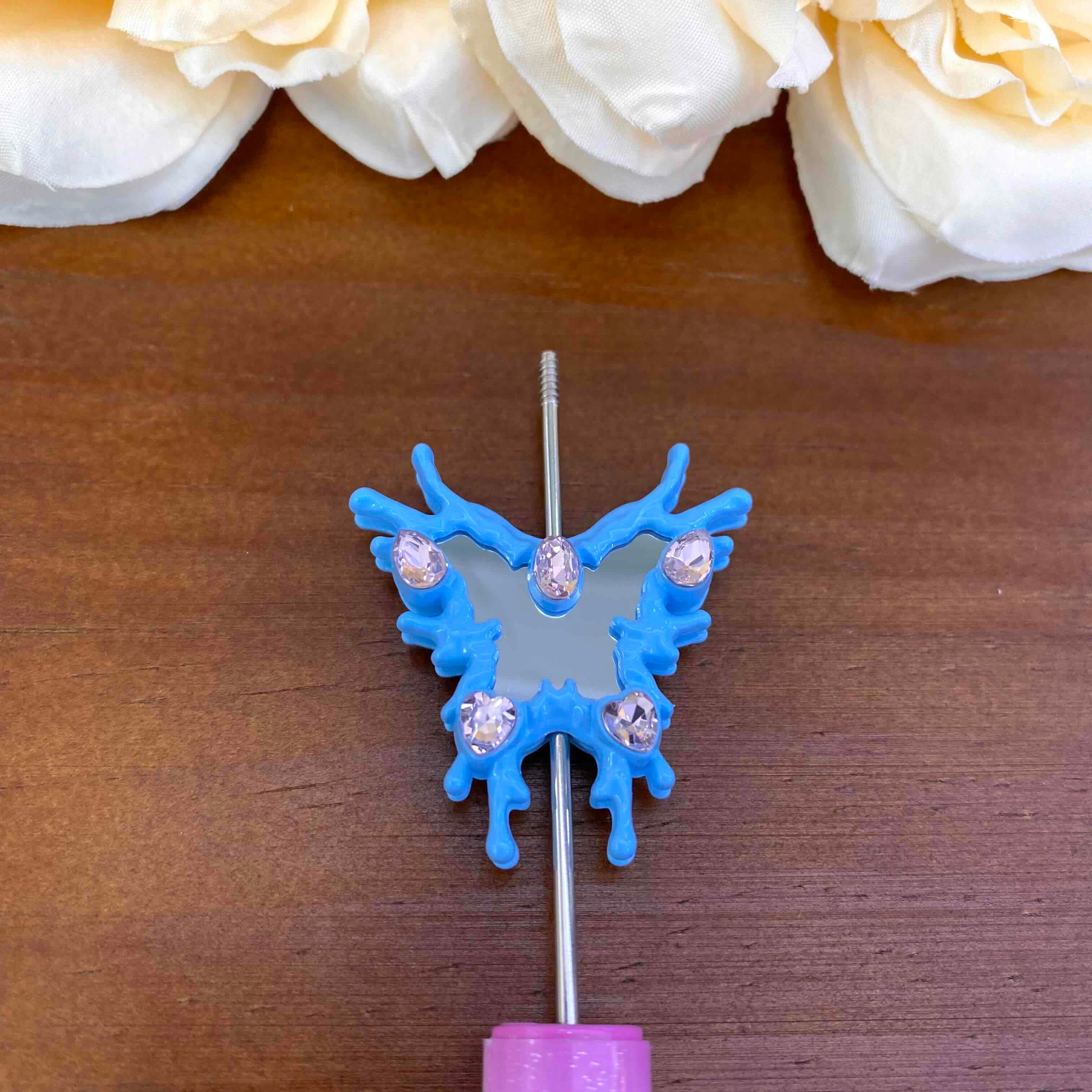 FS20634-Butterfly Mirror Metal Beads